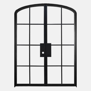 PINKYS Air 5 Interior Black Double Mini Arch Steel Door w/ No Threshold