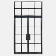 Load image into Gallery viewer, PINKYS Air 5 Interior Flat Top black steel door w/ Flat Top Transom