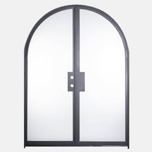 Load image into Gallery viewer, PINKYS Air Lite Interior Black Double Full Arch Steel Door w/ No Threshold