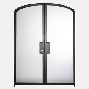 PINKYS Air Lite Interior Black Double Mini Arch Steel Door w/ No Threshold