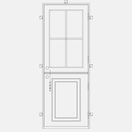 PINKYS Air Dutch - Single Flat black steel door