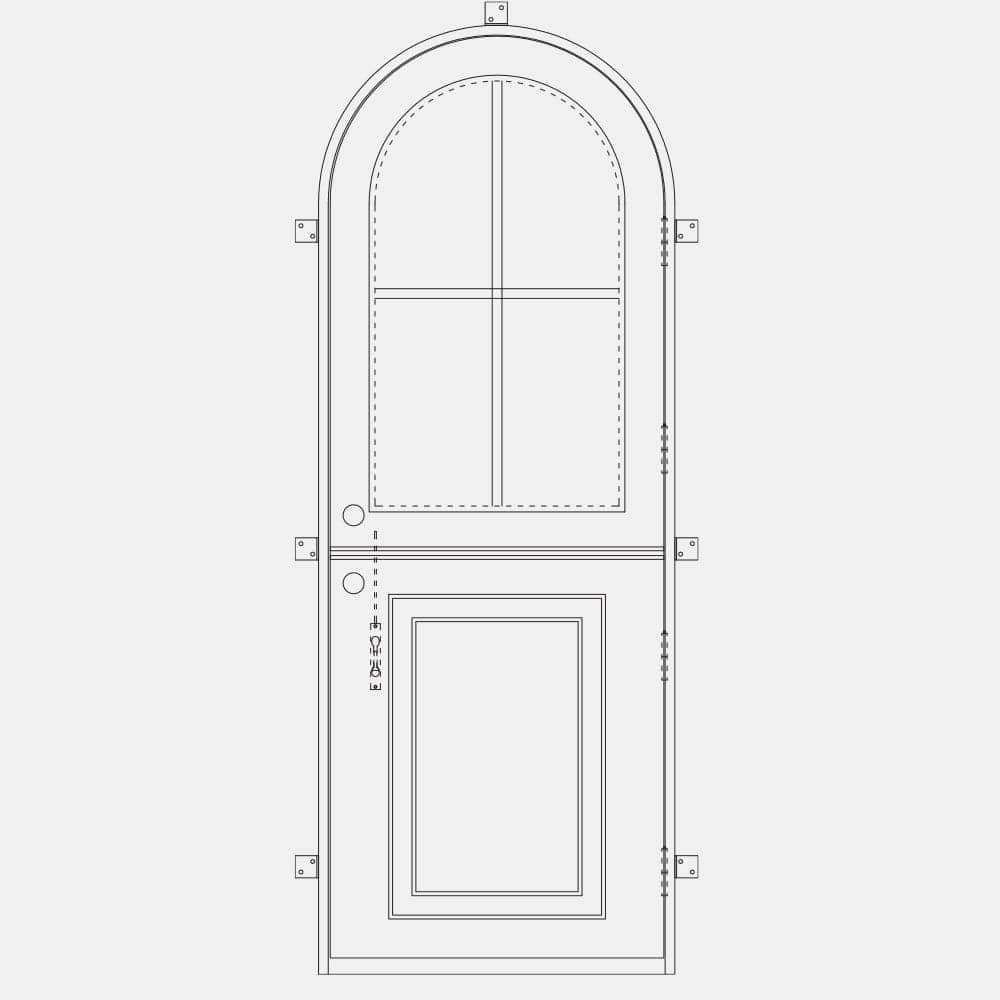 PINKYS Air Dutch single full arch steel door