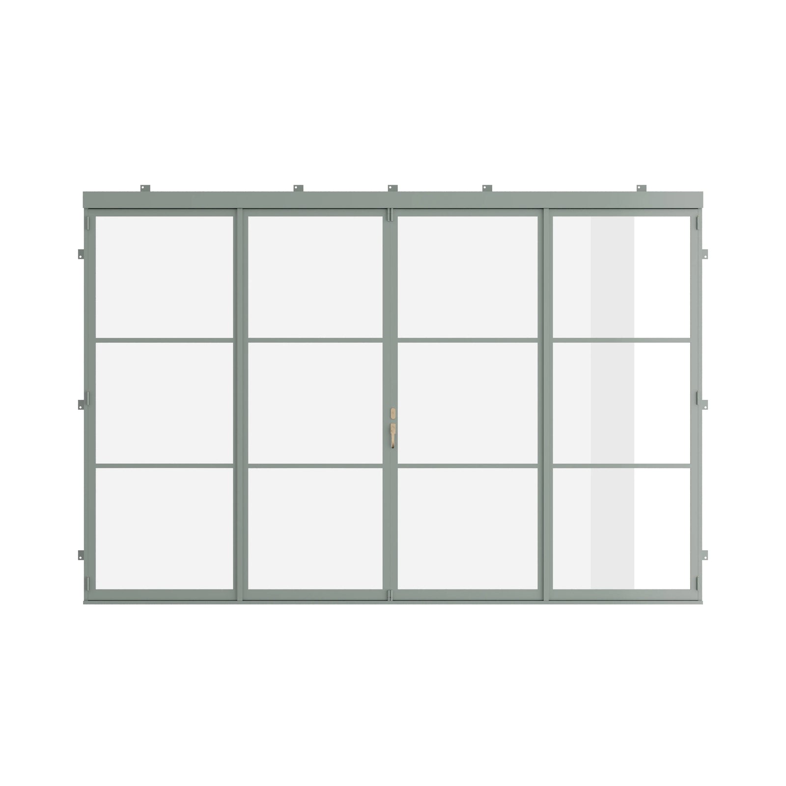 Pinkys Air 4 steel door, bifold, center-split, closed