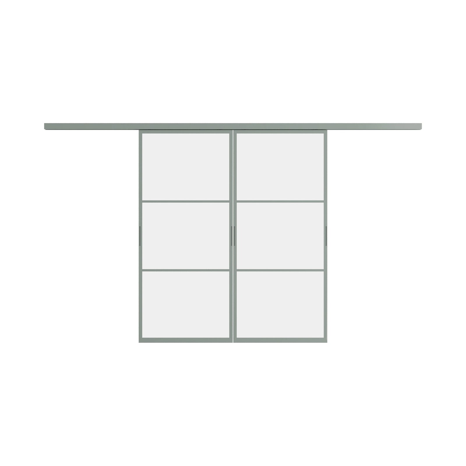 Pinkys Air 4 interior steel door, double, sliding, top-track, closed