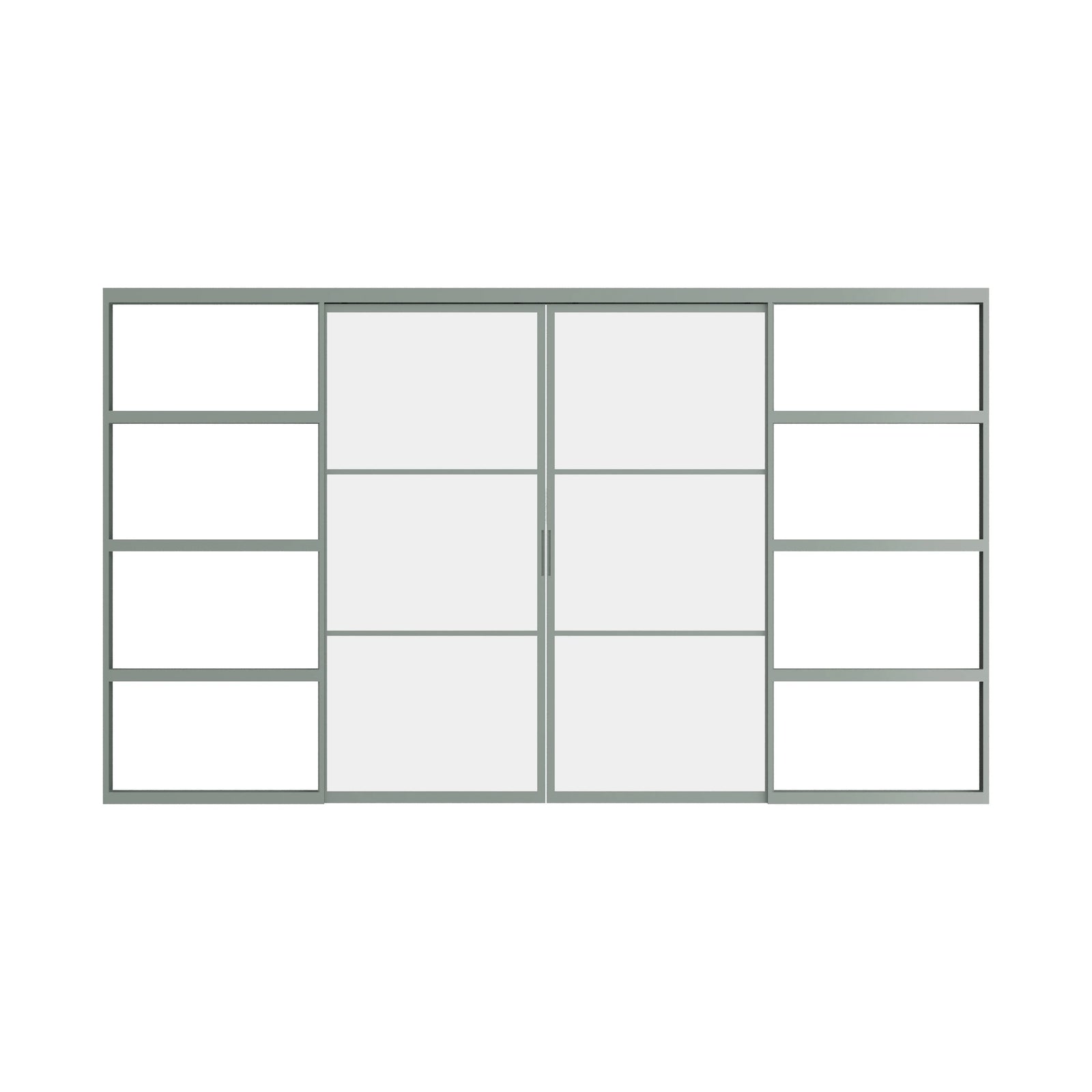 Pinkys Air 4 interior steel door, double, flat, sliding, pocket, top-track, closed