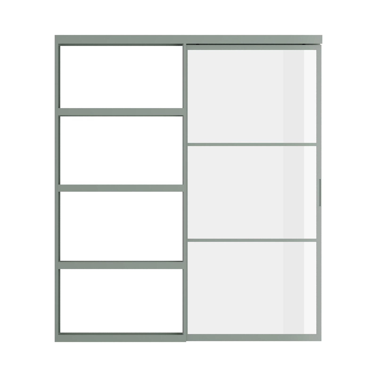 Pinkys Air 4 interior steel door, single, flat, sliding, pocket, top-track, closed