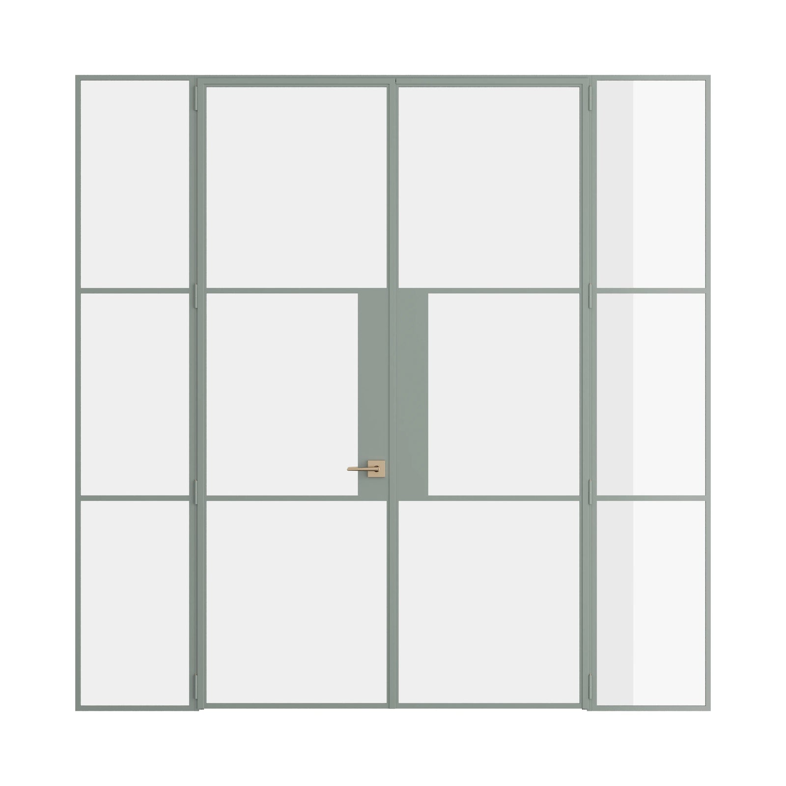 Pinkys Air 4 interior steel door, double, flat, with side windows, closed