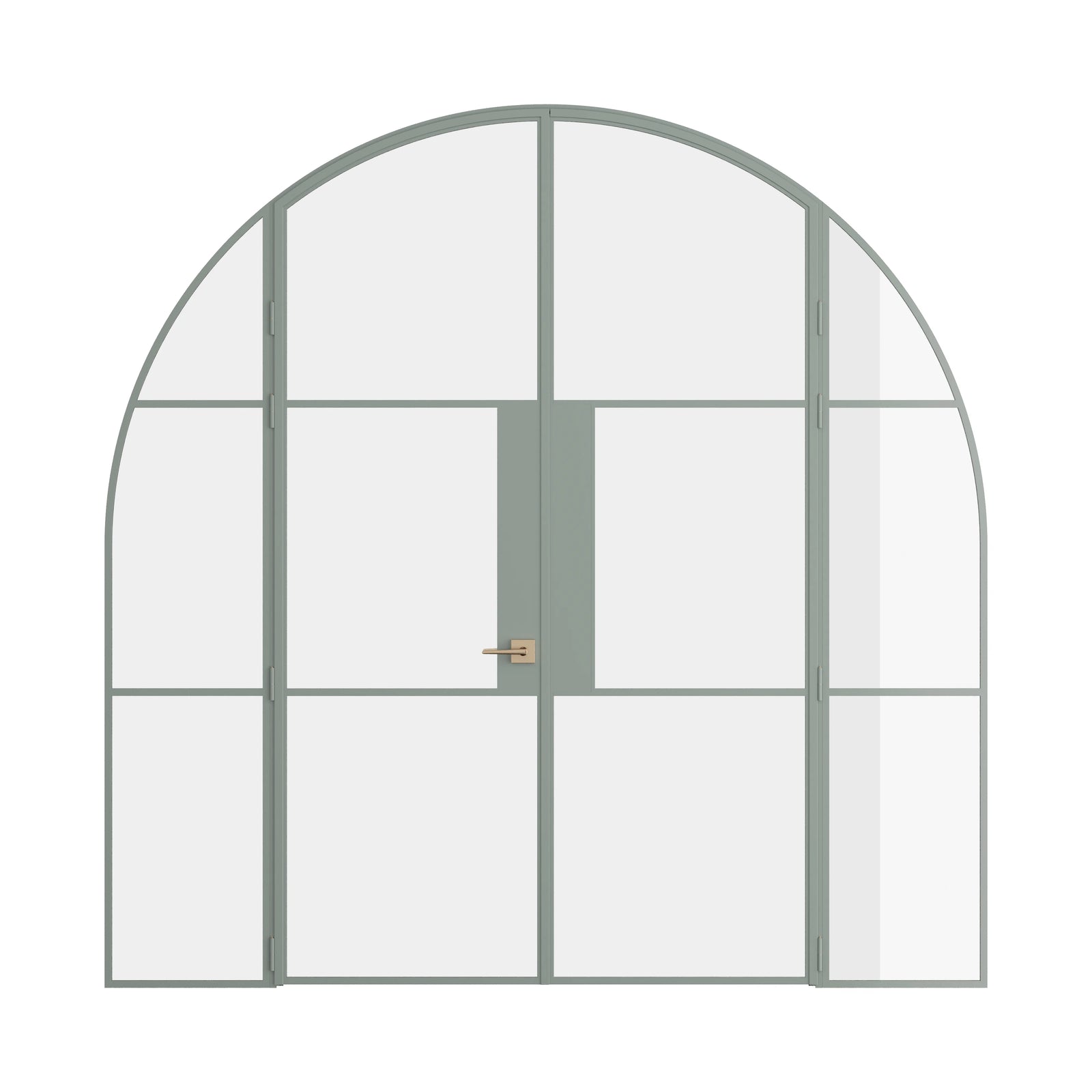 Pinkys Air 4 interior steel door, double, full arch, with side windows, closed