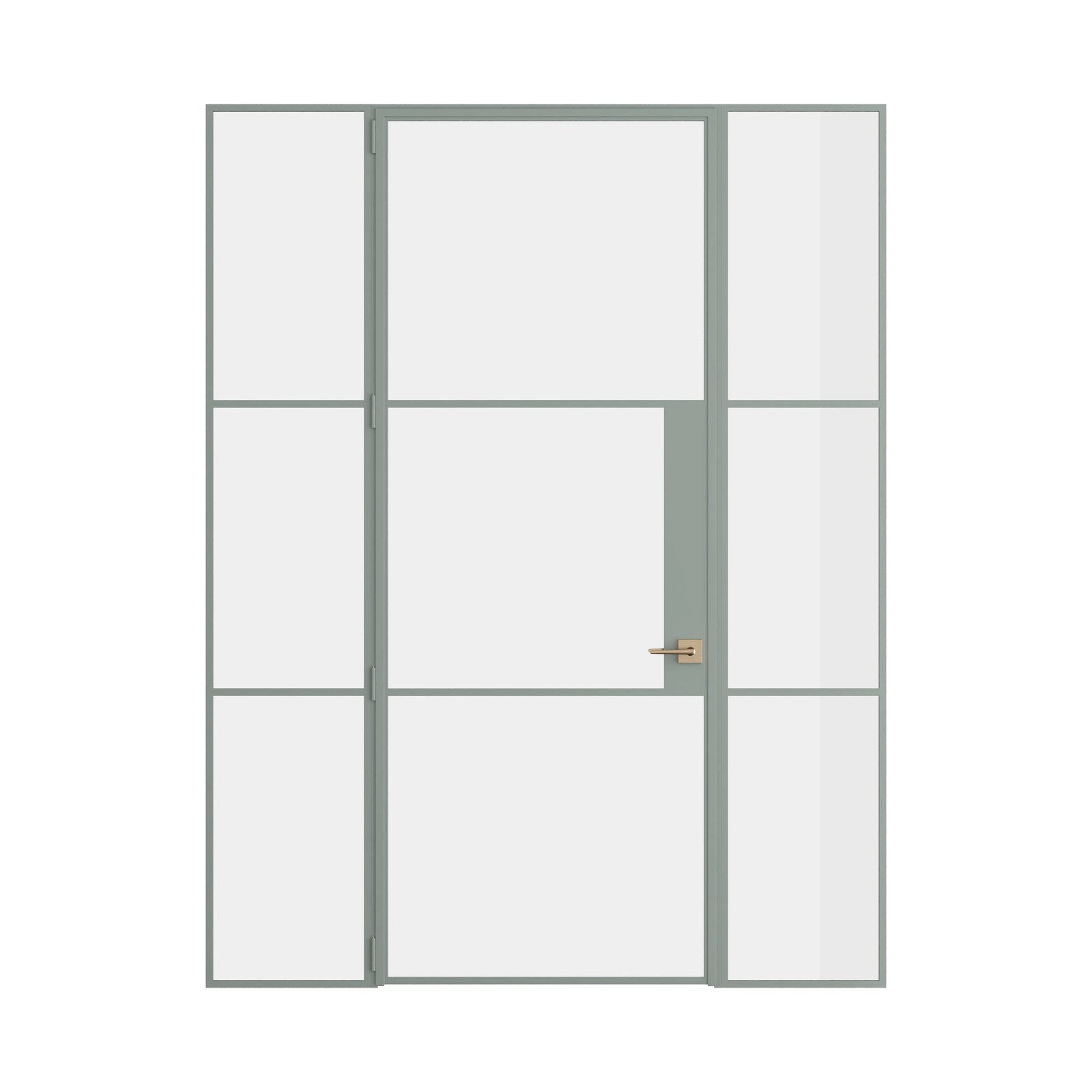 Pinkys Air 4 interior steel door, single, flat, with side windows, closed
