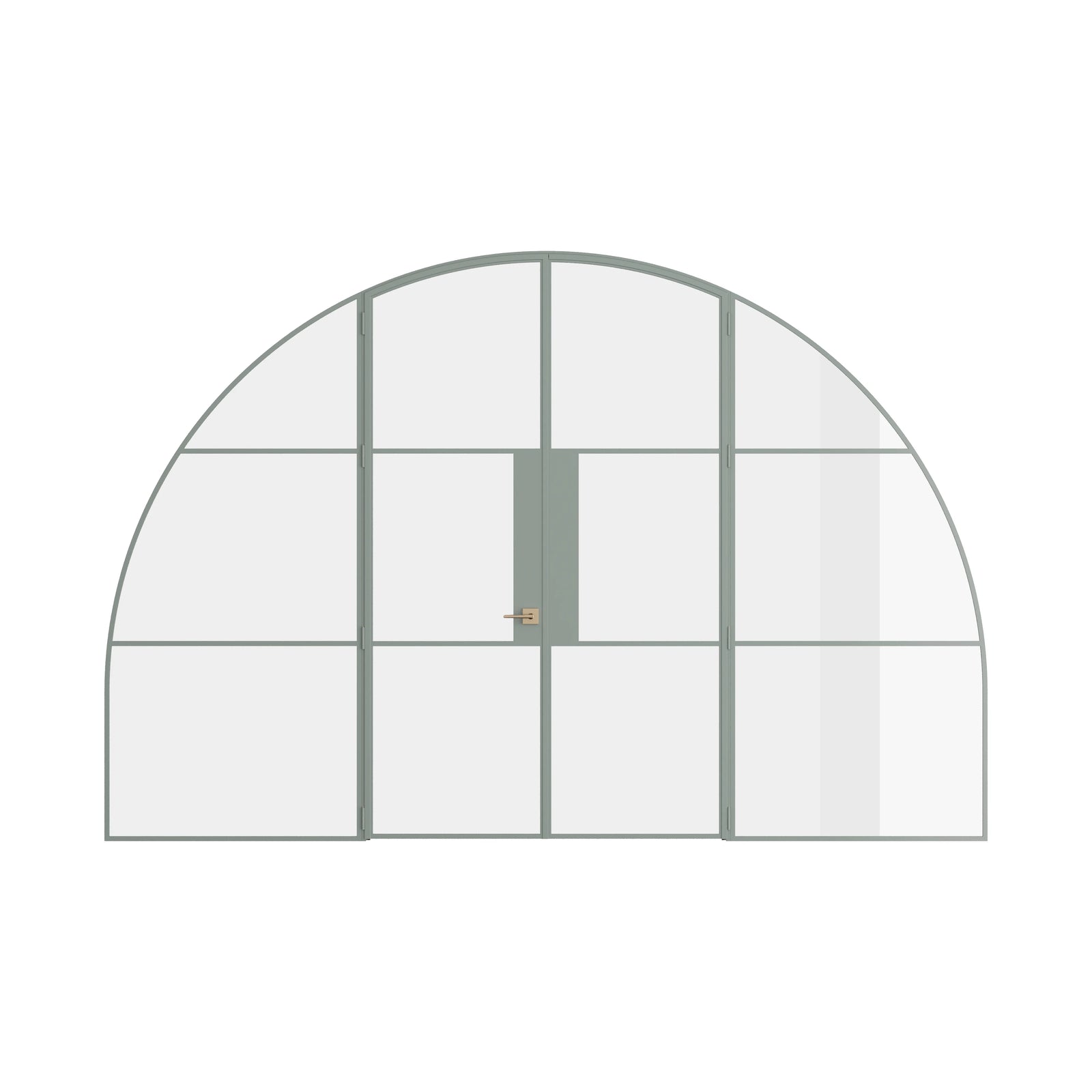 Pinkys Air 4 interior steel door, double, full arch, with side windows, closed