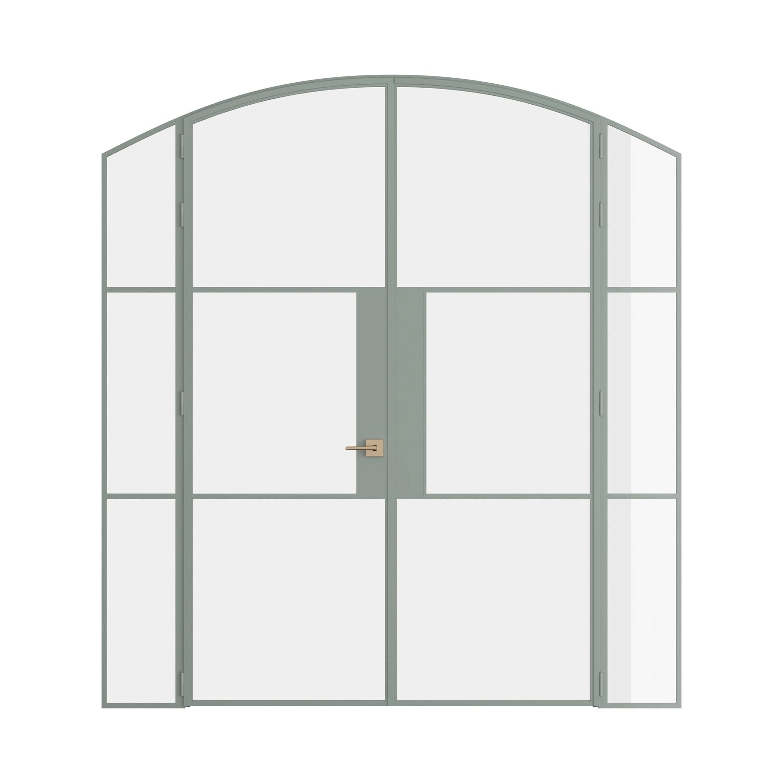 Pinkys Air 4 interior steel door, double, arch, with side windows, closed