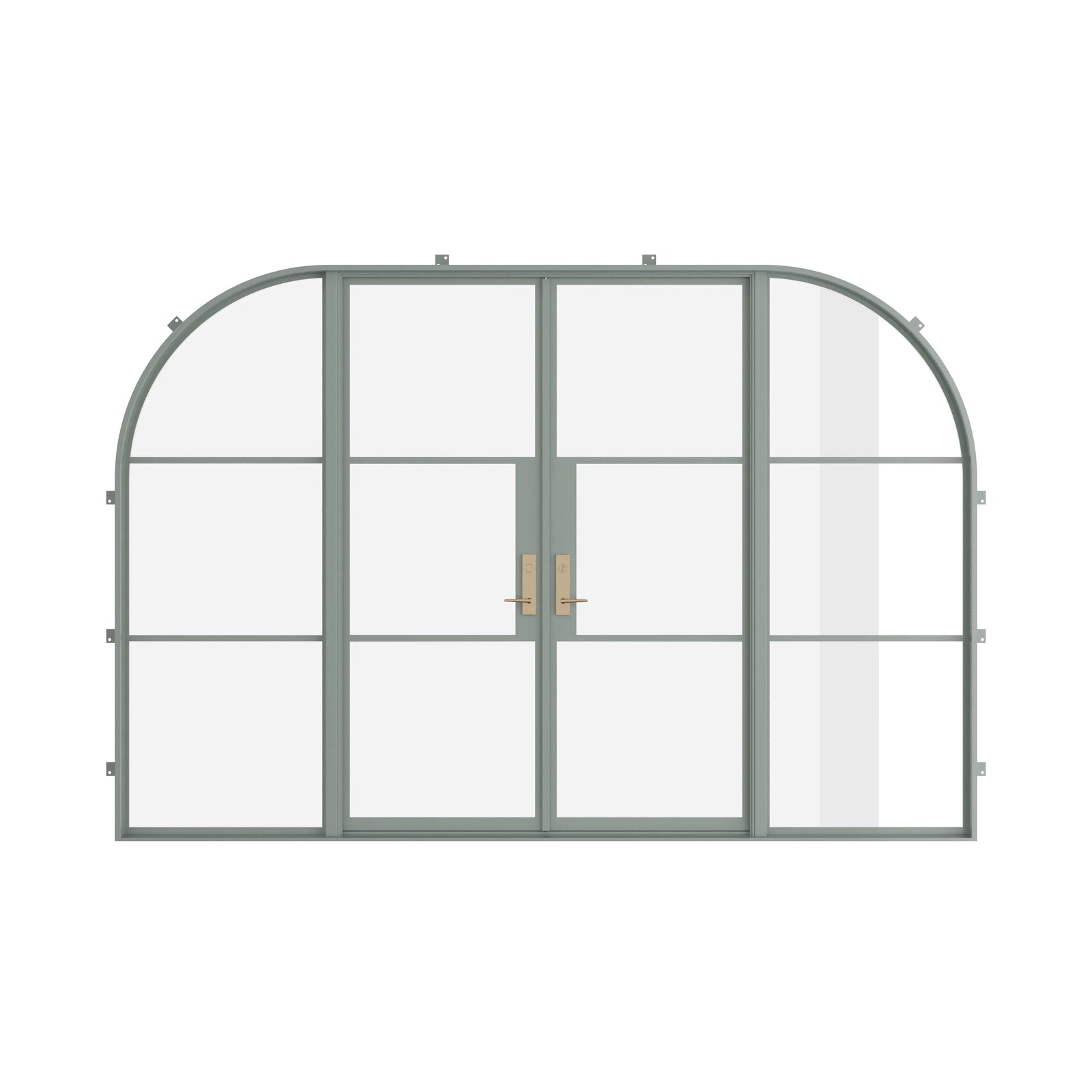 Pinkys Air 4 steel door, double, flat, with side windows, closed