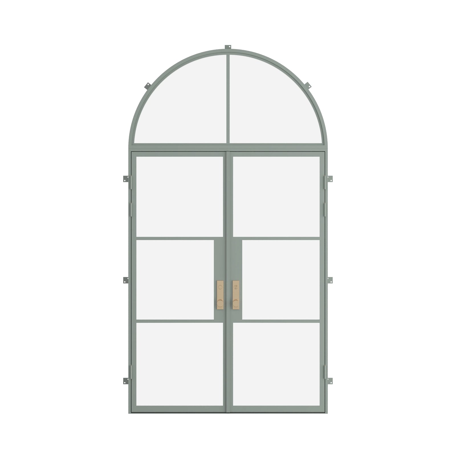 Pinkys Air 4 steel door, double, flat, with a full-arch top window, closed