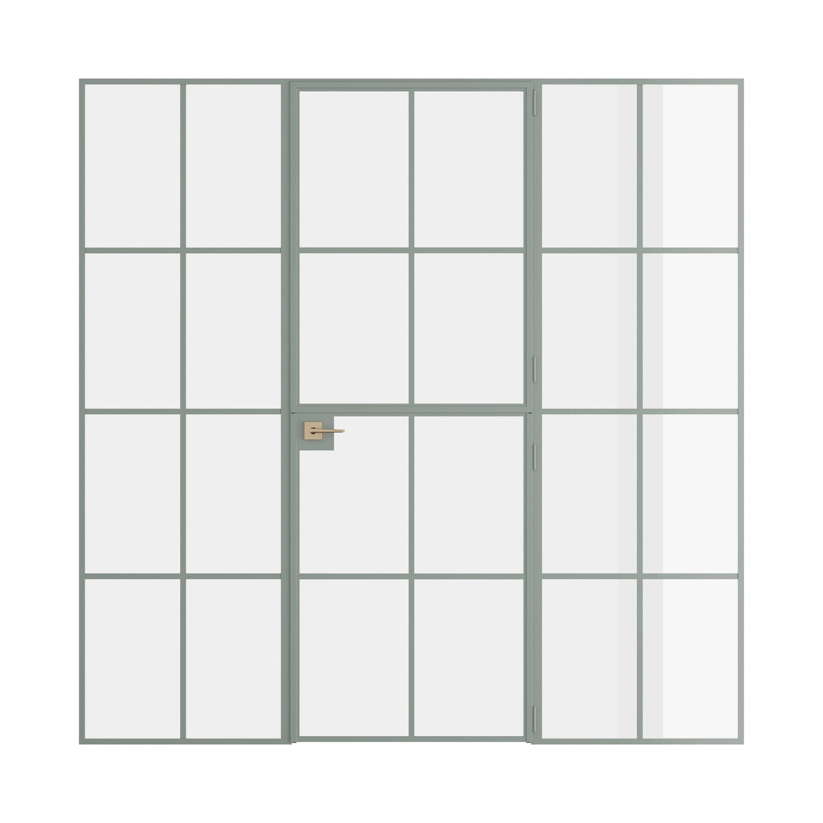 Pinkys Air 5 interior steel door, single, flat, Dutch, with side windows, closed