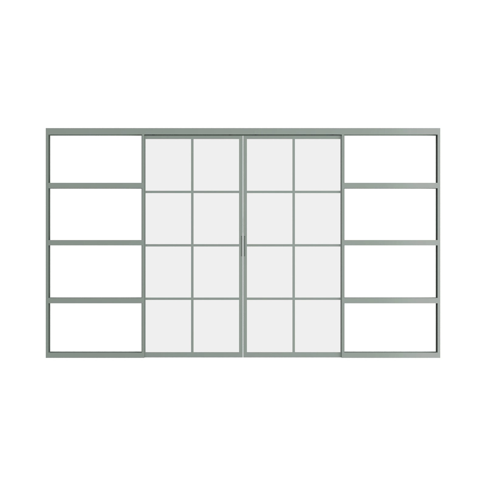 Pinkys Air 5 interior steel door, double, flat, sliding, pocket, top-track, closed