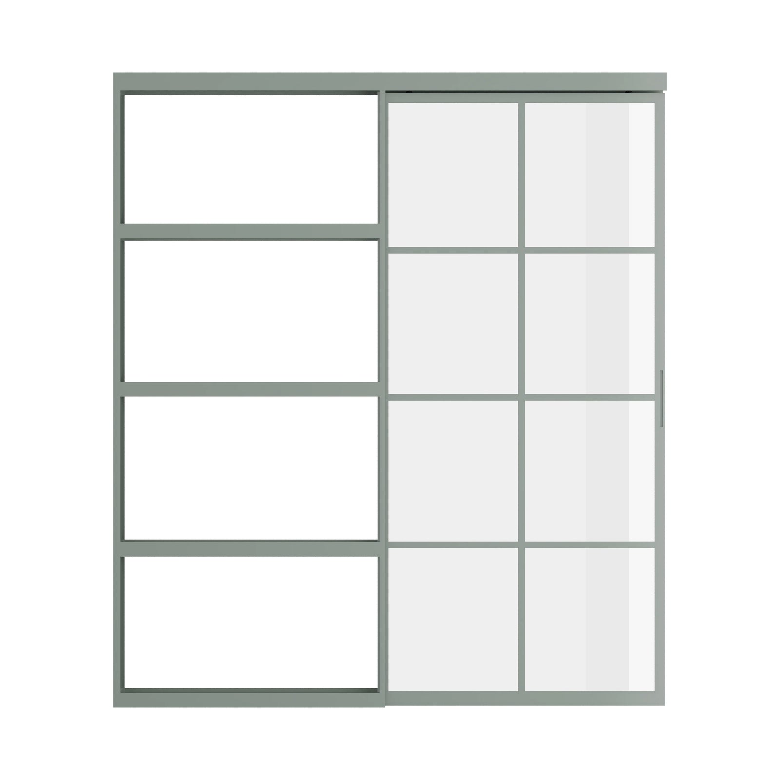 Pinkys Air 5 interior steel door, single, flat, sliding, pocket, top-track, closed