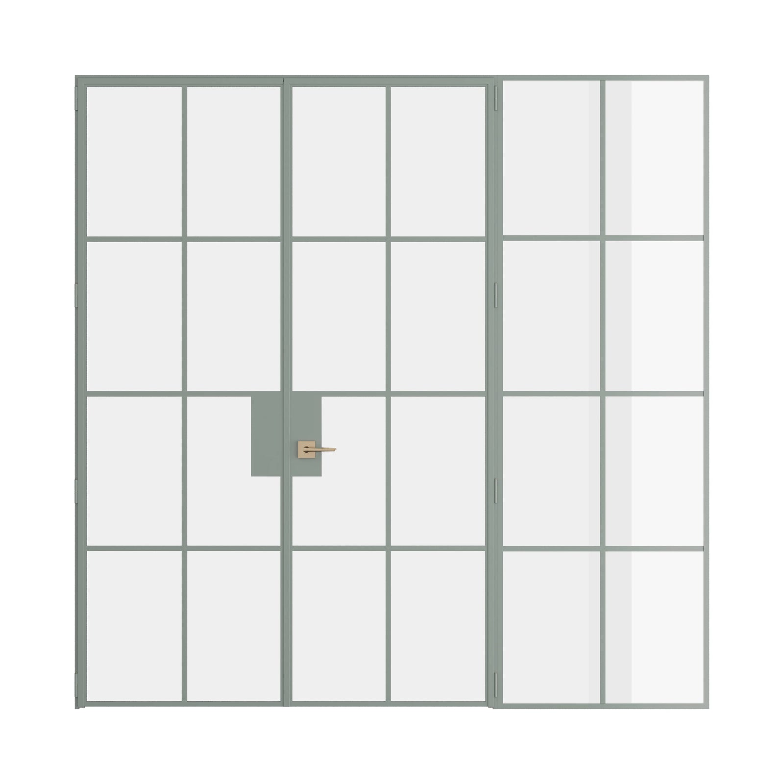 Pinkys Air 5 interior steel door, double, flat, with a right side window, closed