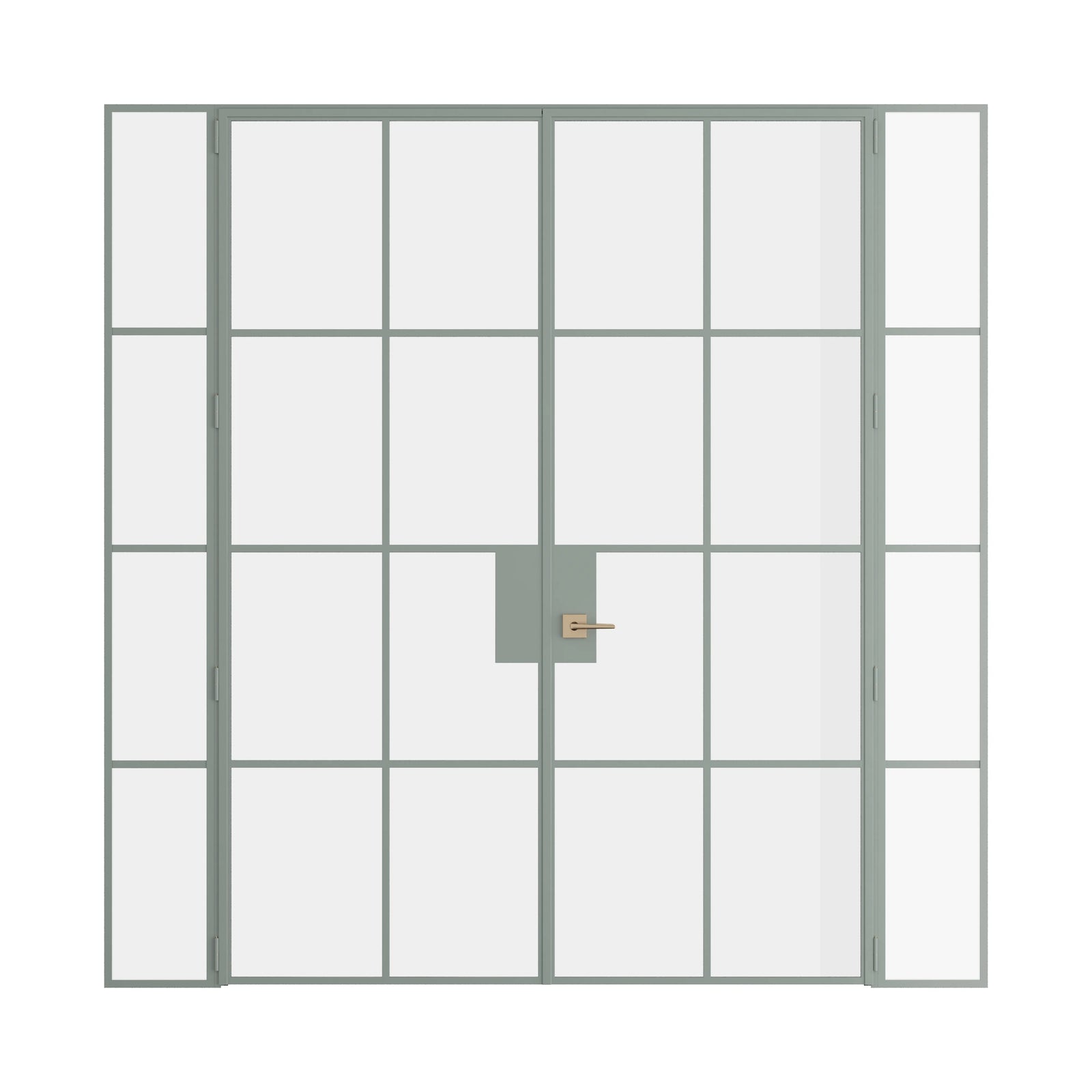 Pinkys Air 5 interior steel door, double, flat, with side windows, closed