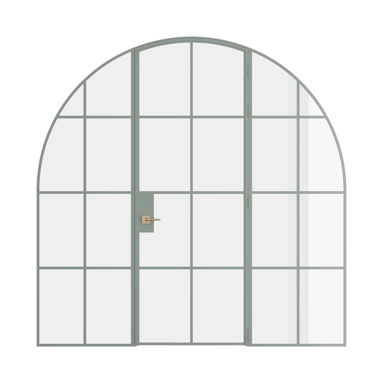 Pinkys Air 5 interior steel door, single, arch, with side windows, closed