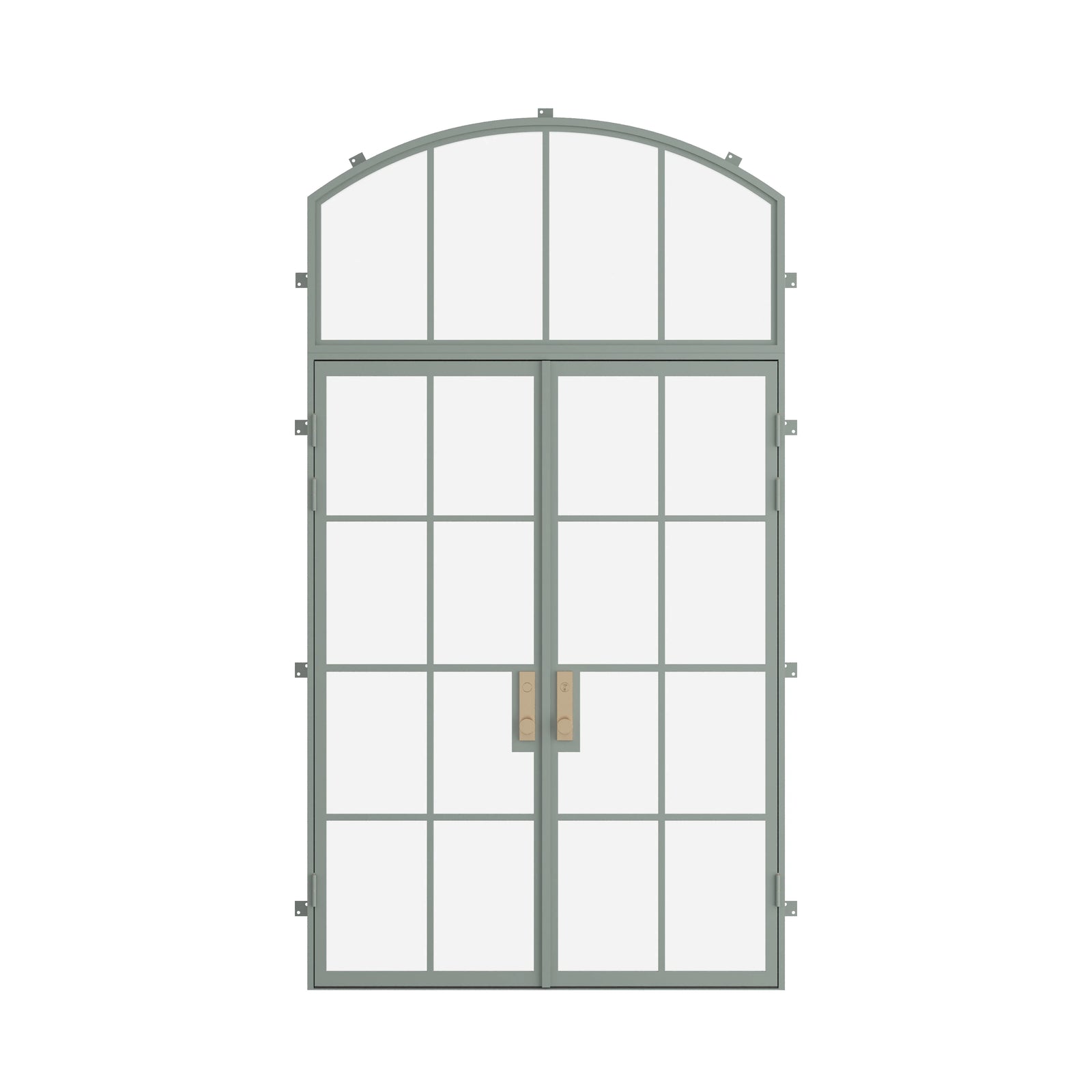 Pinkys Air 5 steel door, double, flat, with an arch top window, closed