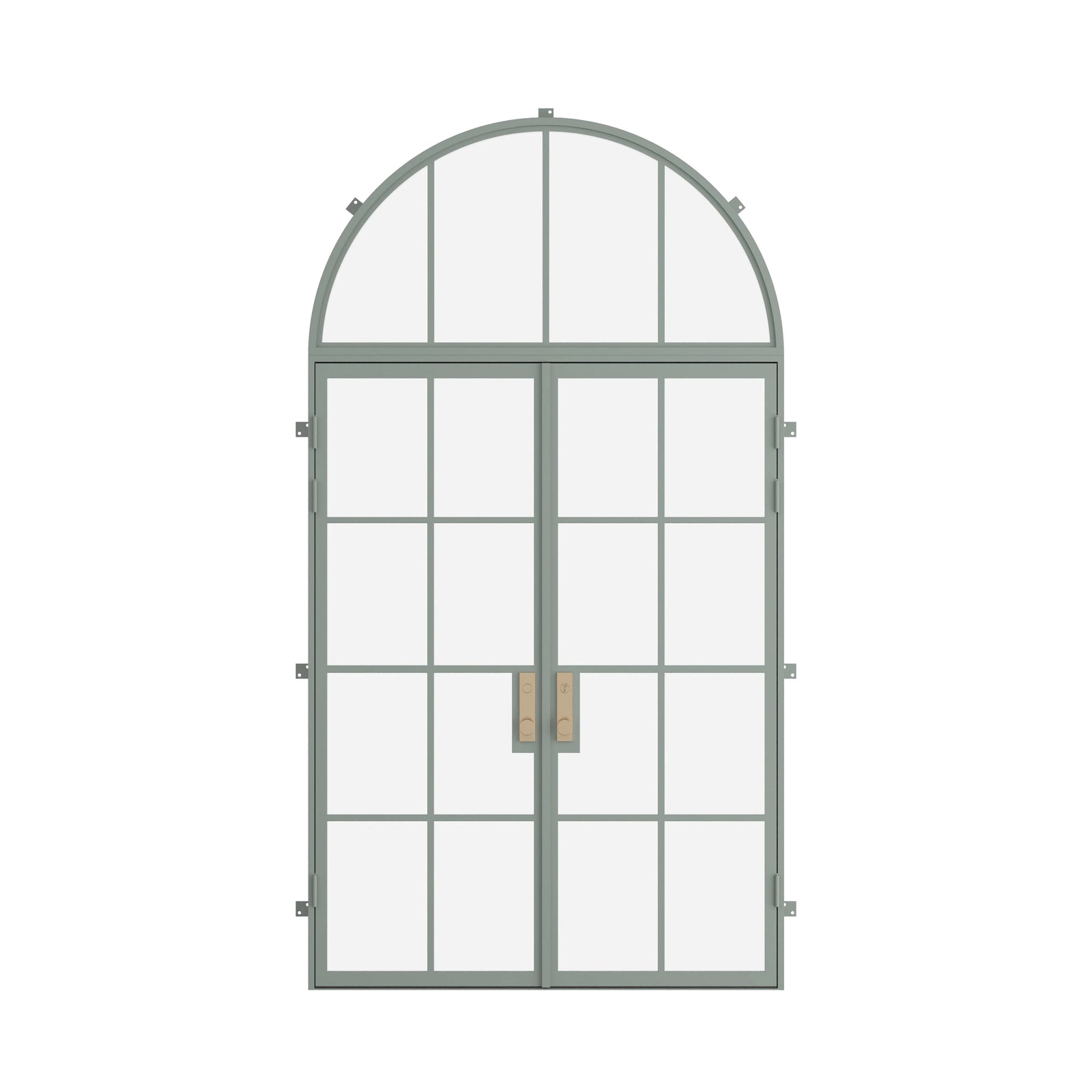 Pinkys Air 5 steel door, double, flat, with a full-arch top window, closed
