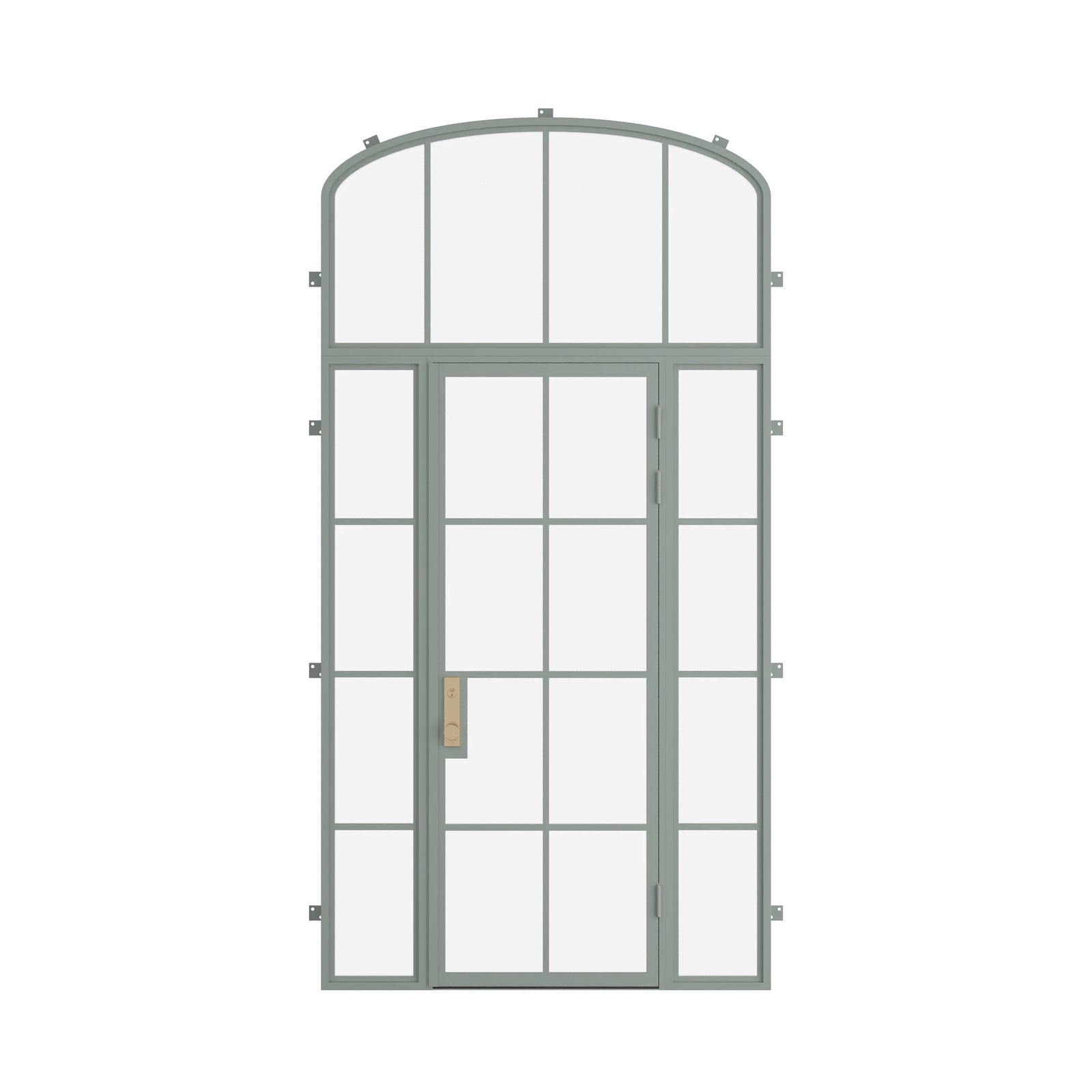 Pinkys Air 5 steel door, single, flat, with side windows, with a mini-arch top window, closed