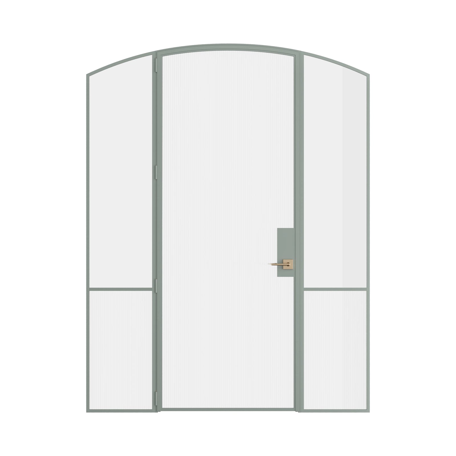 Pinkys Air Grand interior steel door, single, arch, with side windows, closed