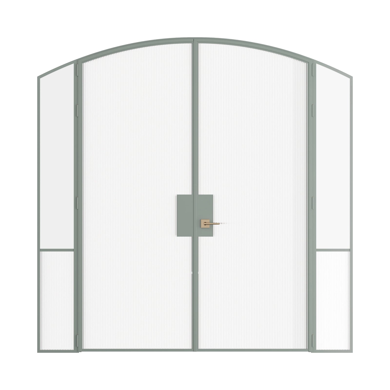 Pinkys Air Grand interior steel door, double, arch, with side windows, closed