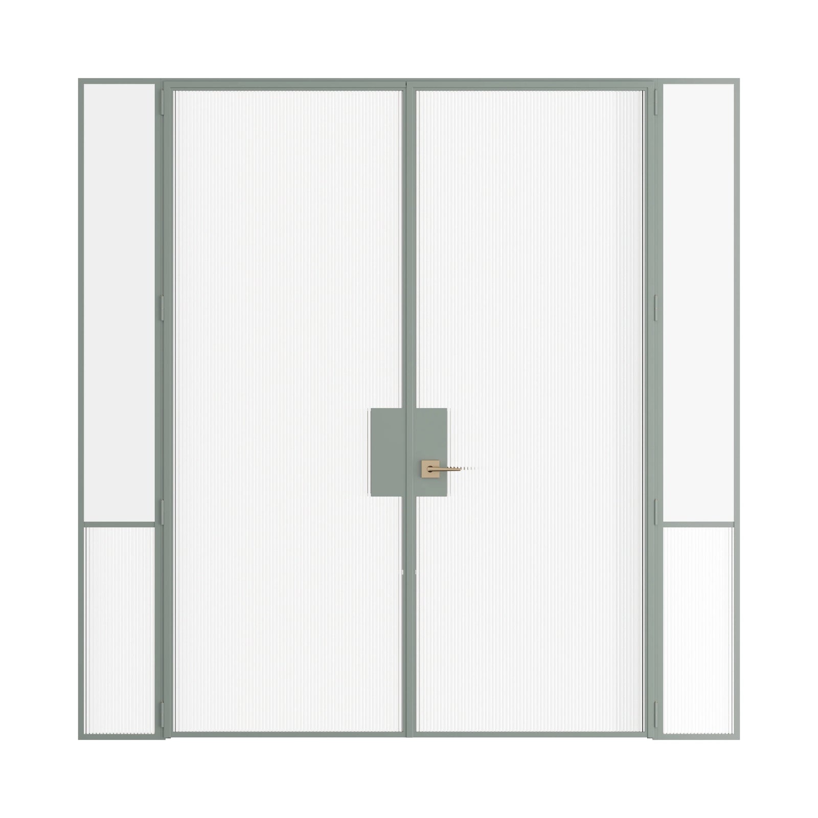Pinkys Air Grand interior steel door, double, flat, with side windows, closed