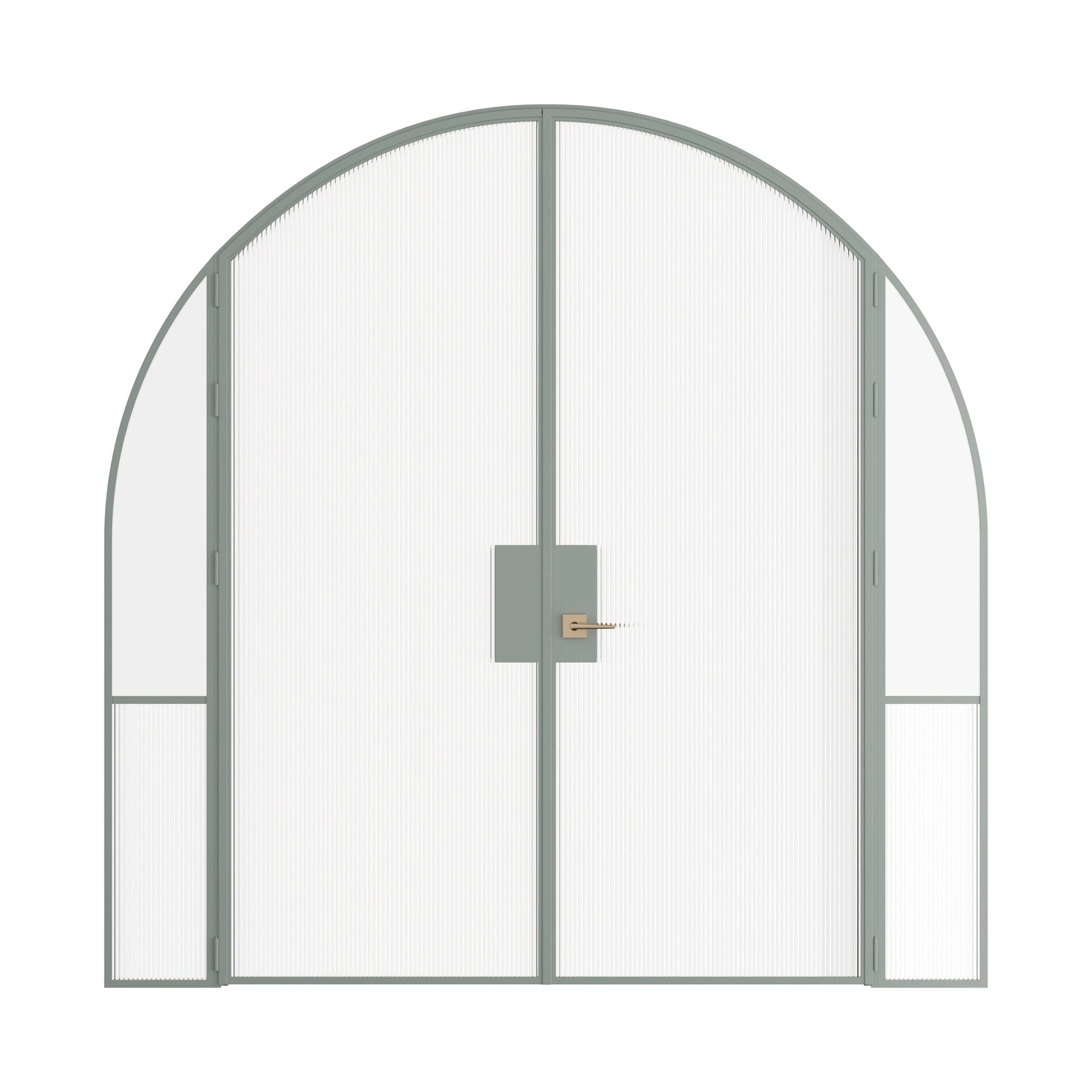 Pinkys Air Grand interior steel door, double, full arch, with side windows, closed