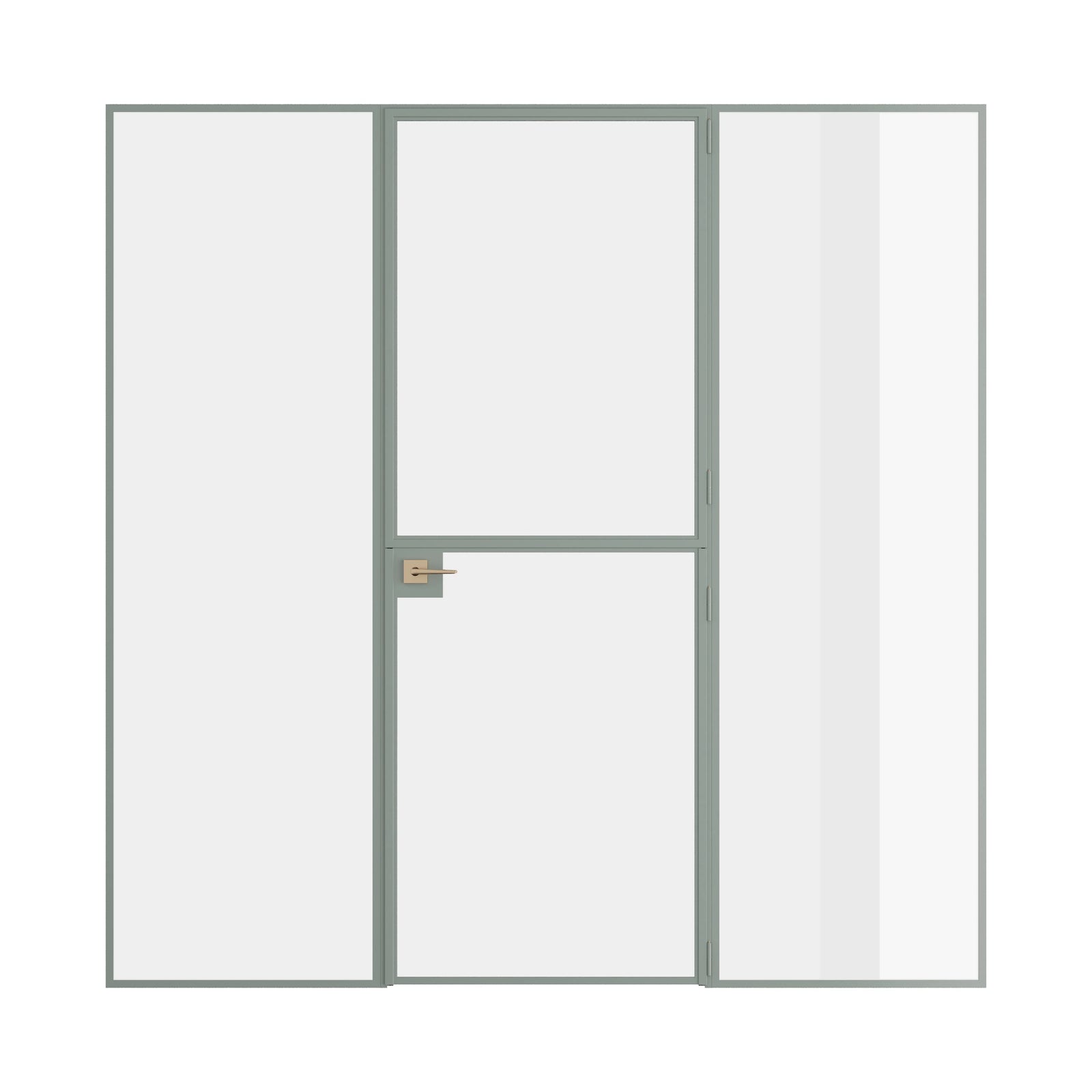 Pinkys Air Lite interior steel door, single, flat, Dutch, with side windows, closed