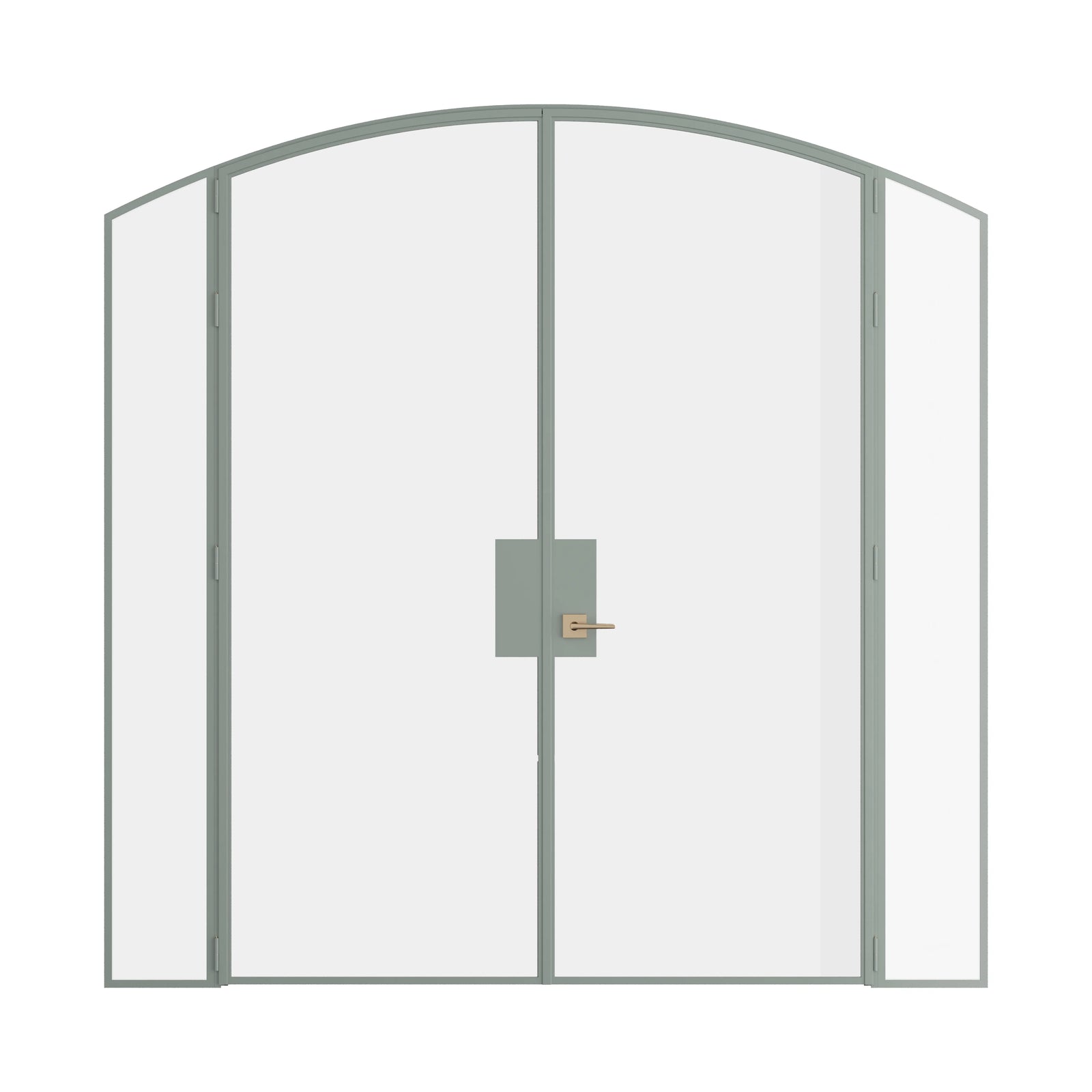 Pinkys Air Lite interior steel door, double, arch, with side windows, closed
