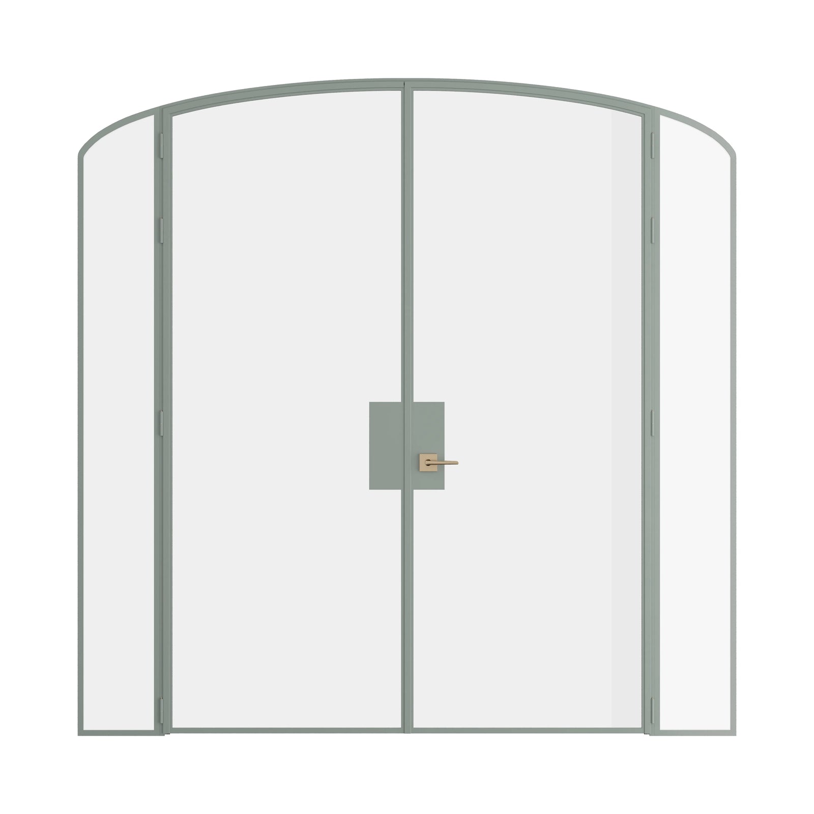 Pinkys Air Lite interior steel door, double, mini arch, with side windows, closed