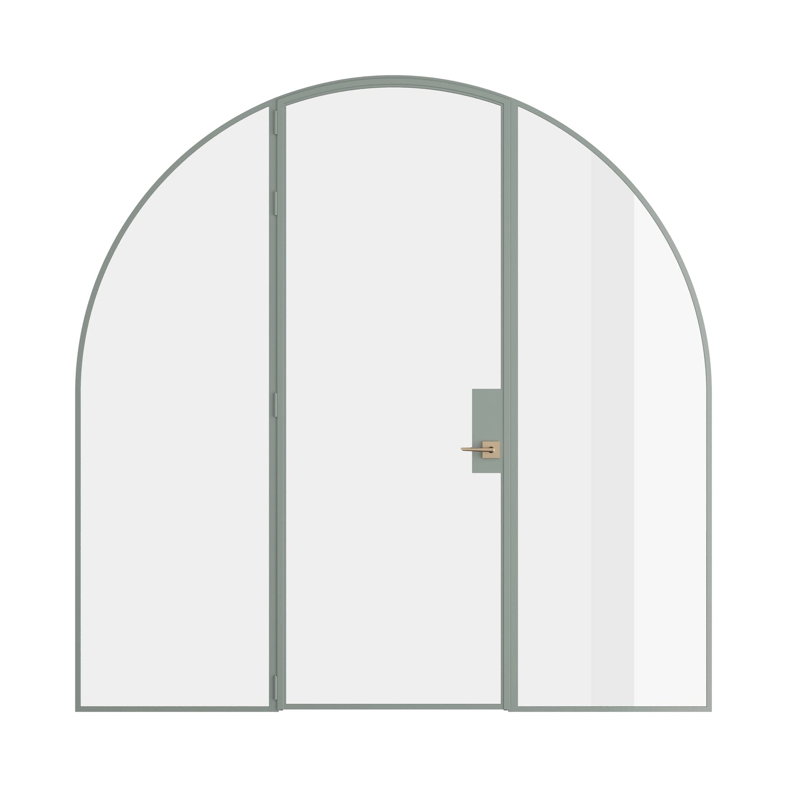 Pinkys Air Lite interior steel door, single, full arch, with side windows, closed