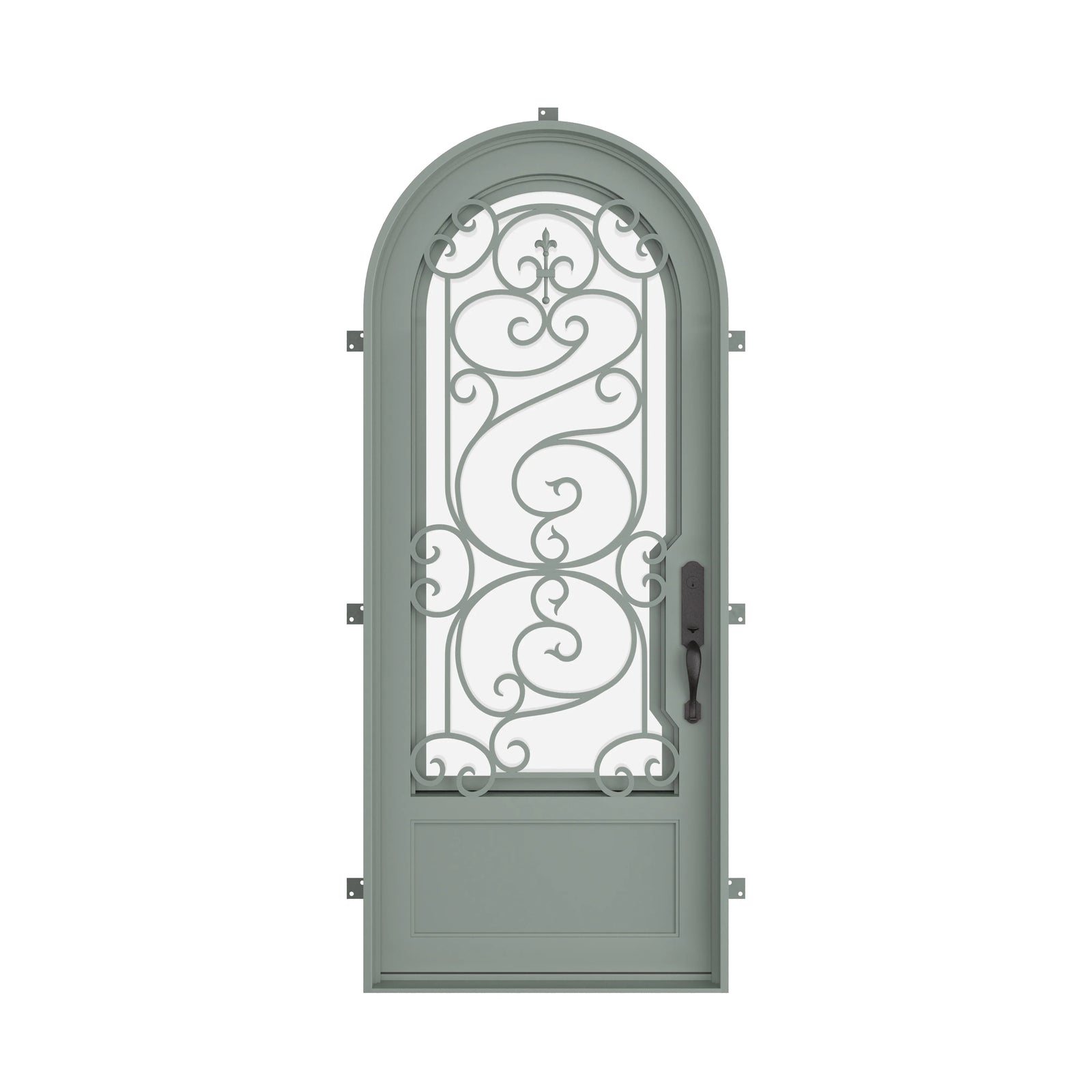 Pinkys Beverly steel door, single, full arch, closed