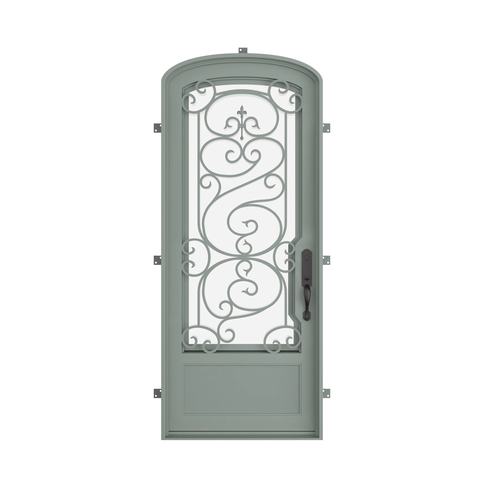 Pinkys Beverly steel door, single, arch, closed