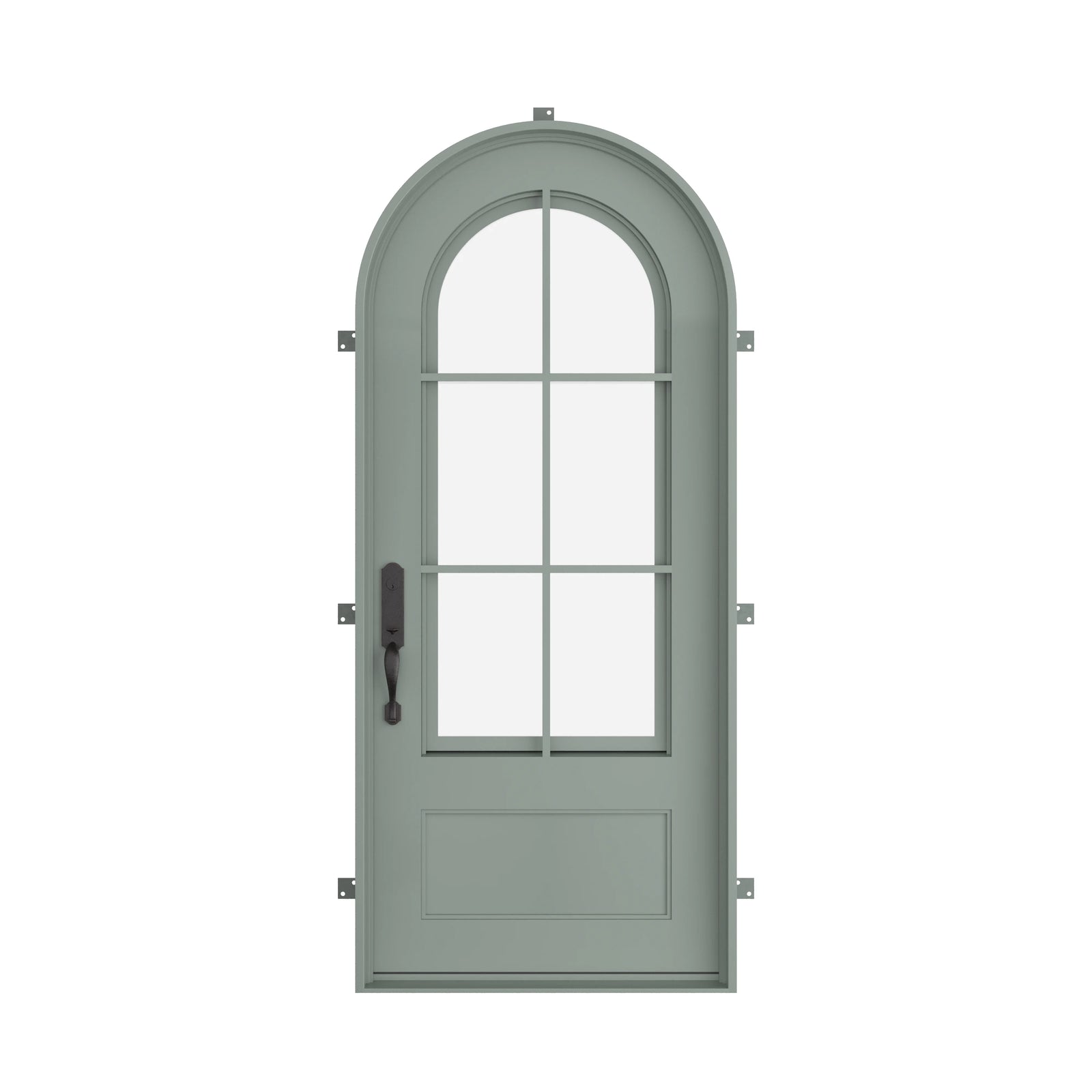 Pinkys Bristol steel door, single, arch, closed