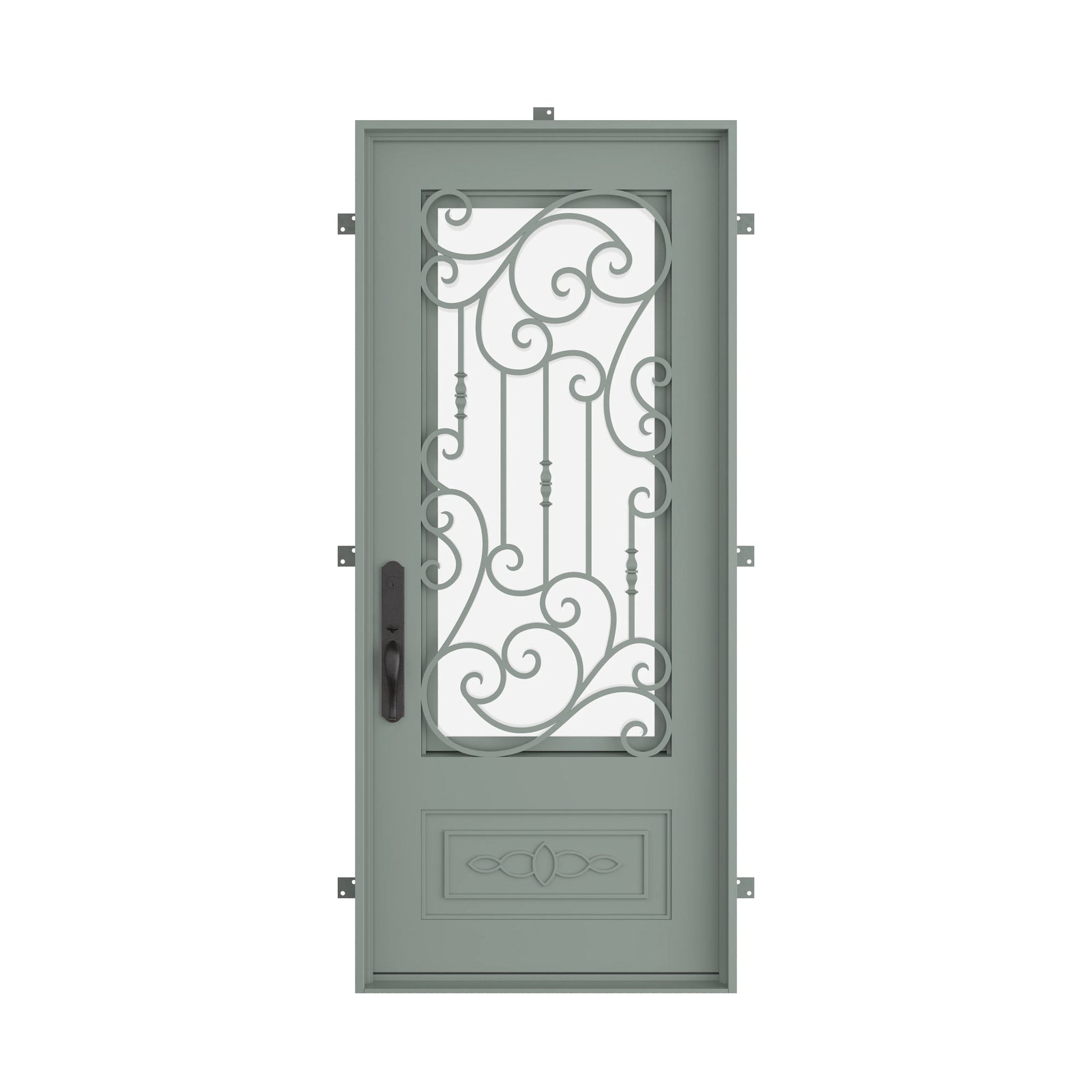 Pinkys Golden Gate steel door, single, flat, closed