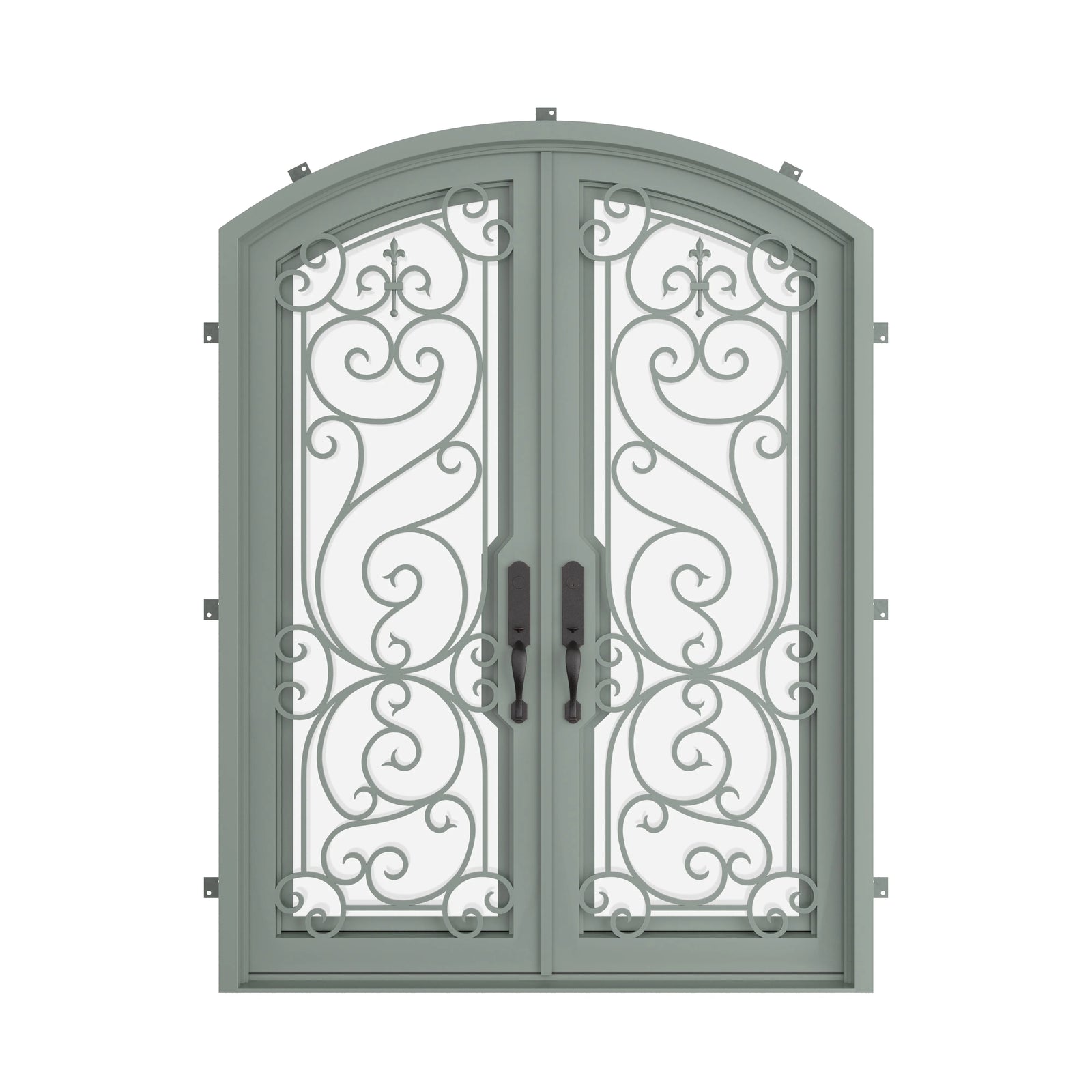 Pinkys Hills steel door, double, arch, closed