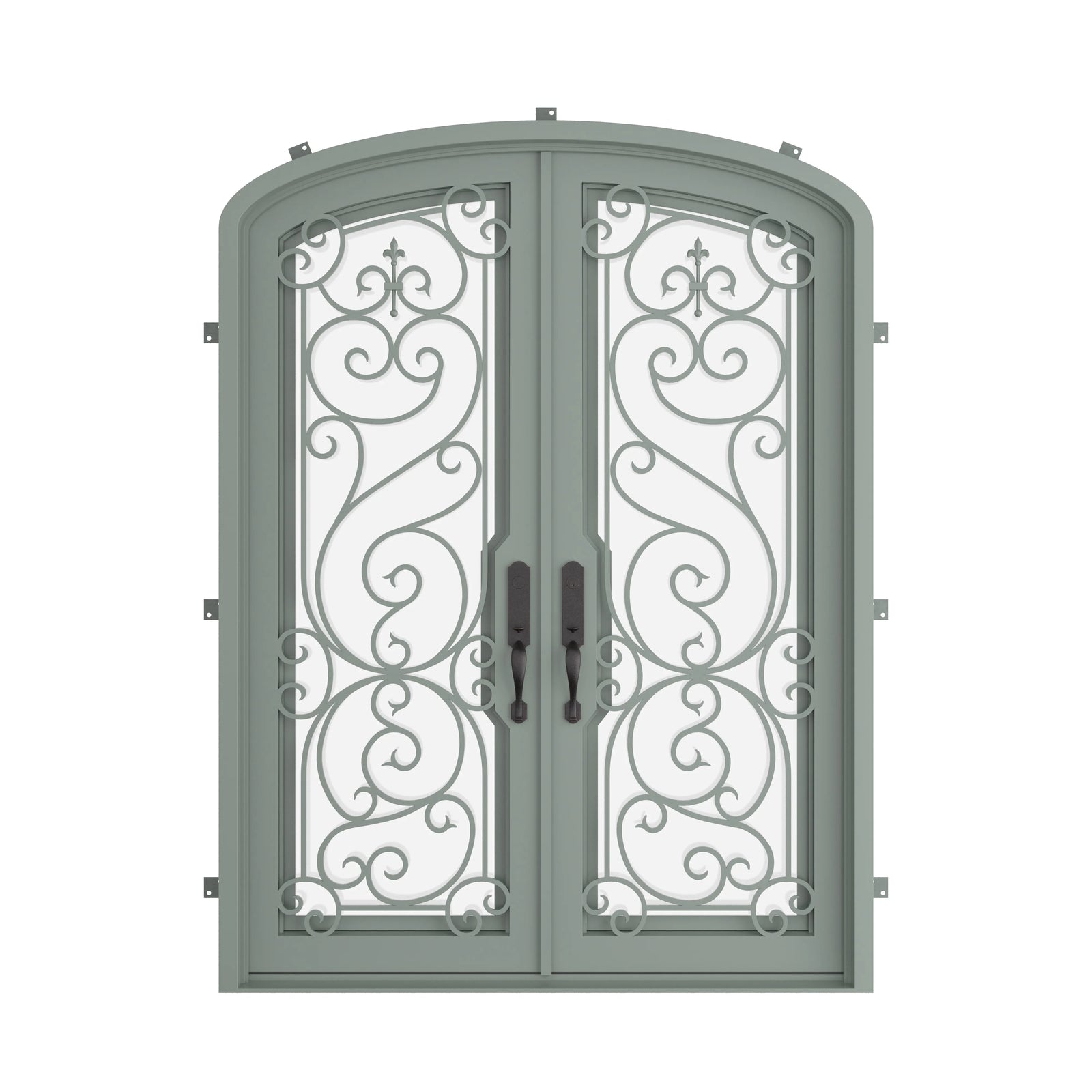 Pinkys Hills steel door, double, mini arch, closed