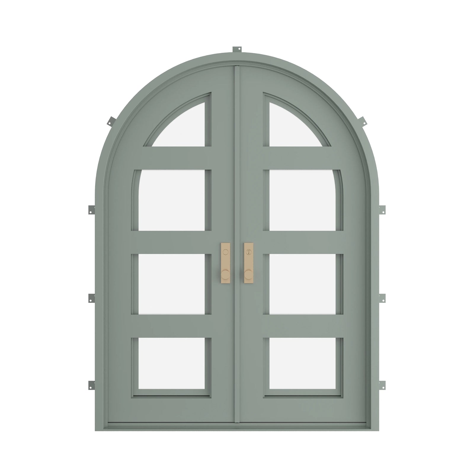 Pinkys Knox steel door, double, full arch, closed