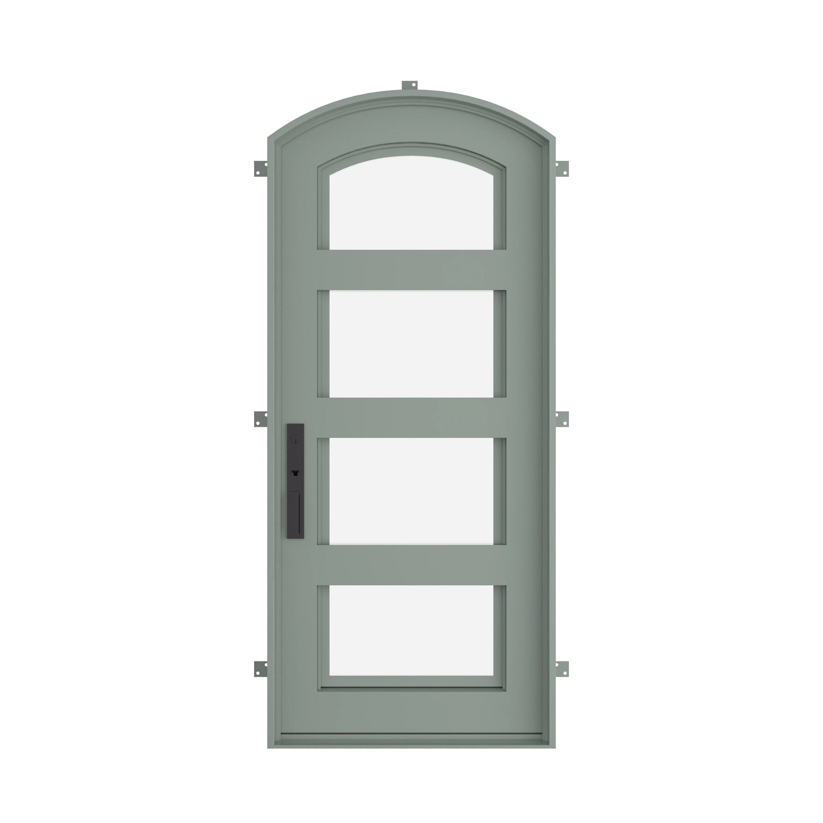 Pinkys Knox steel door, single, arch, closed