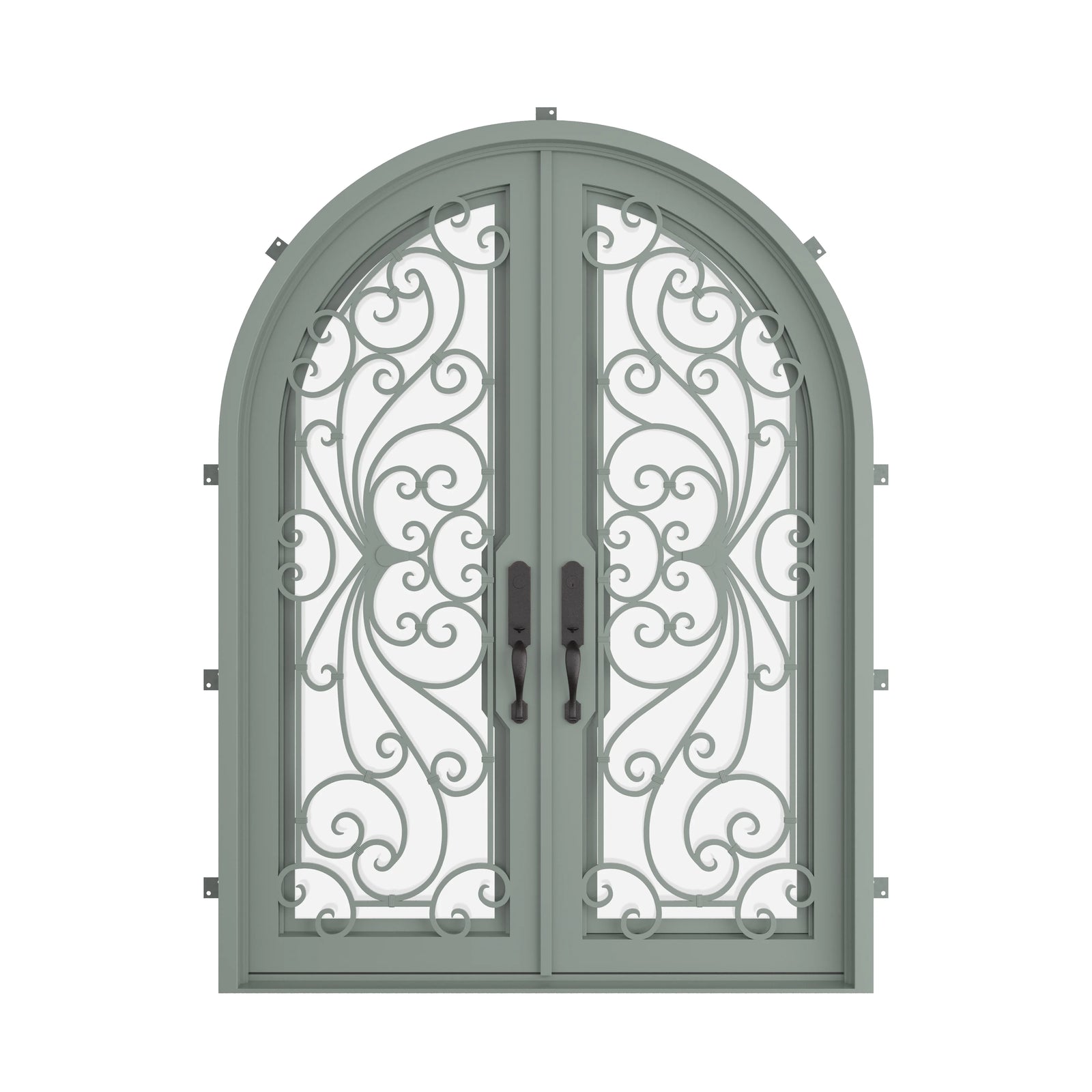 Pinkys Miracle steel door, double, full arch, closed