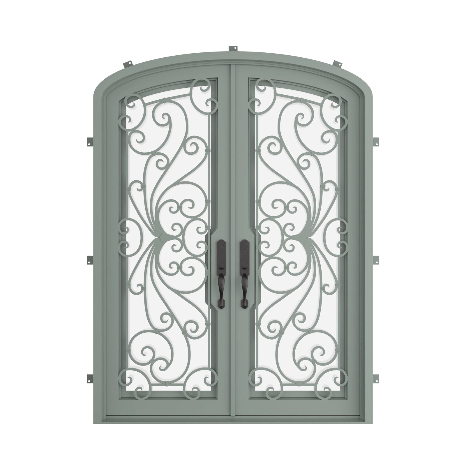 Pinkys Miracle steel door, double, arch, closed