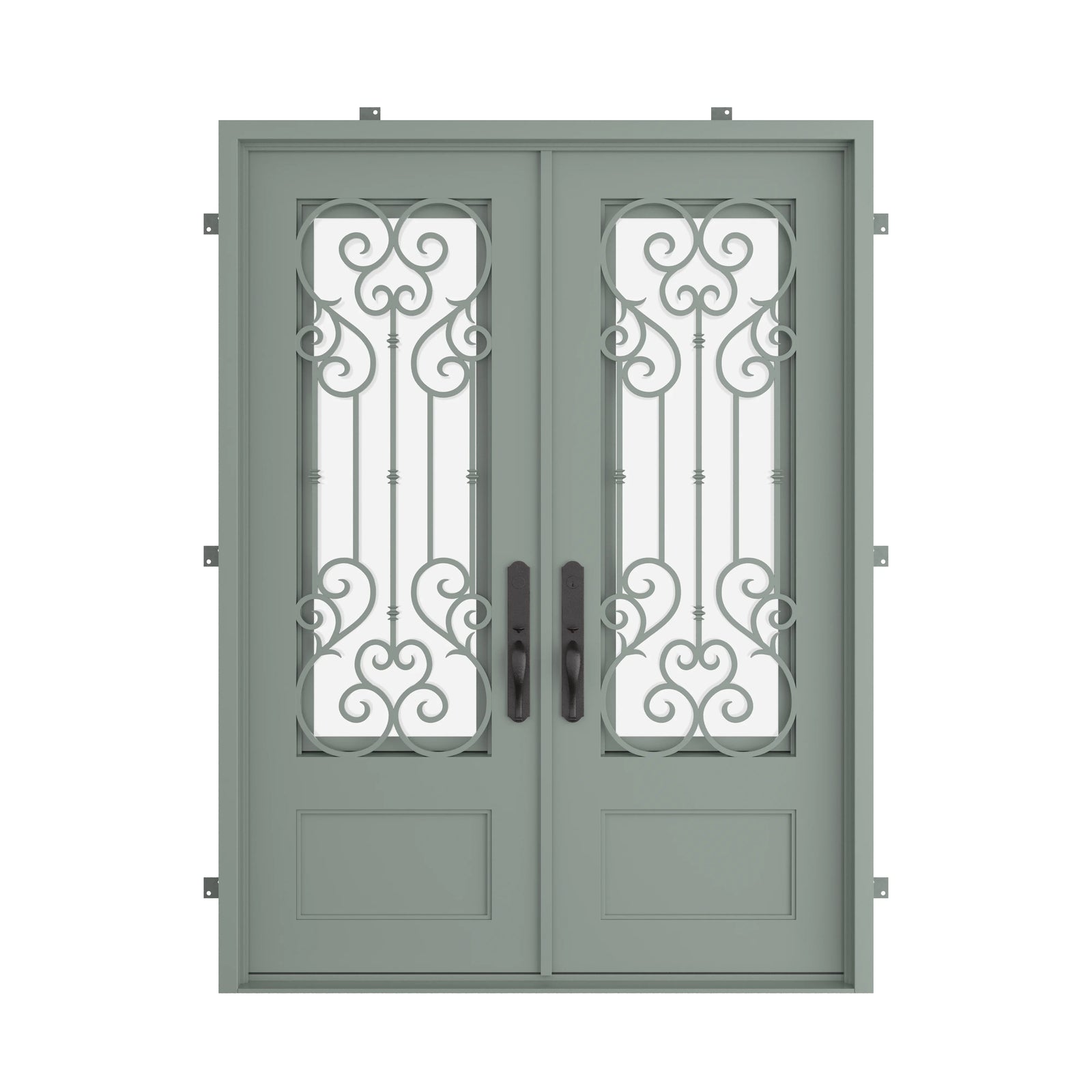 Pinkys New York steel door, double, flat, closed