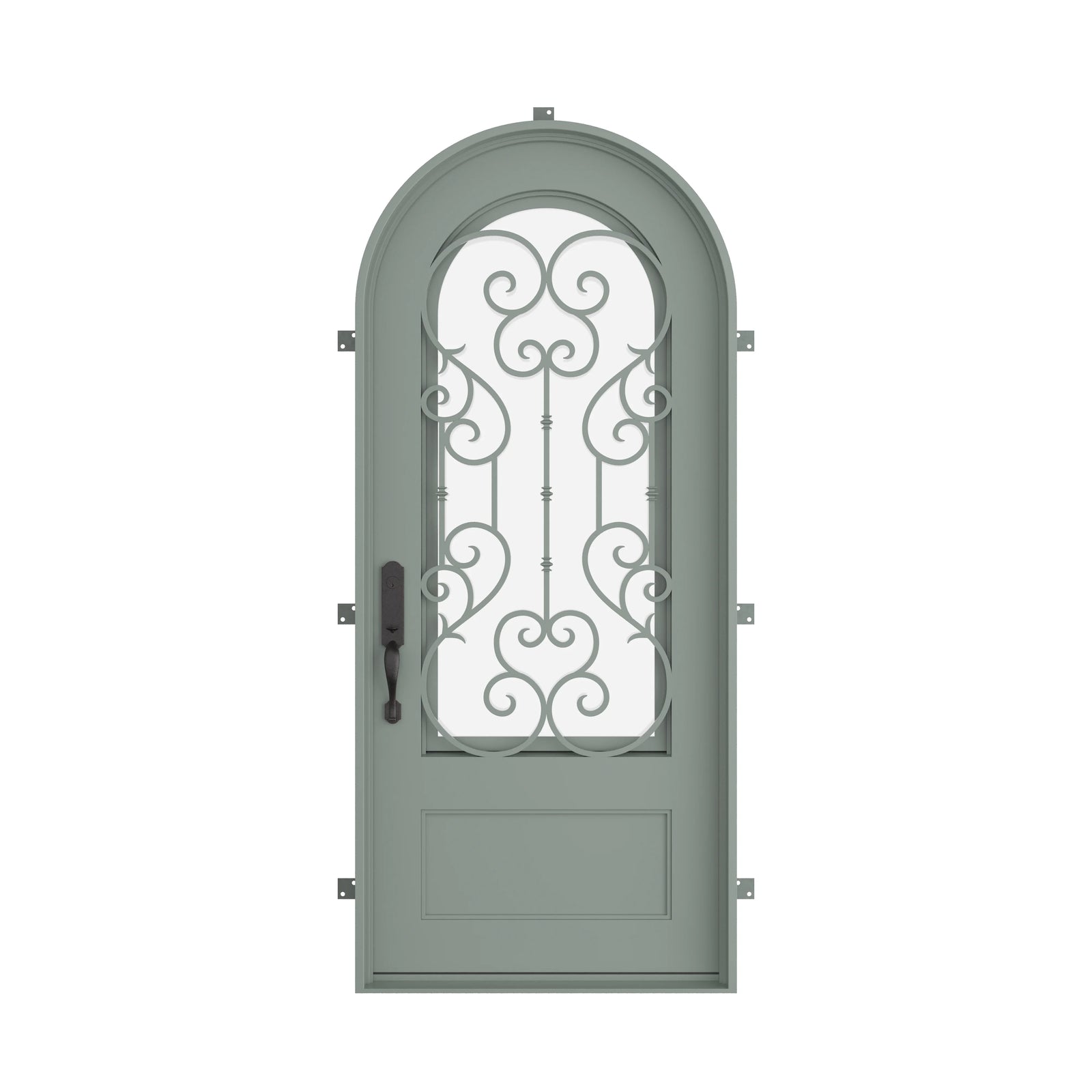 Pinkys New York steel door, single, full arch, closed