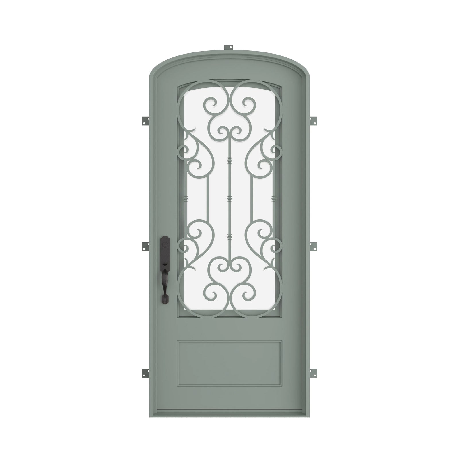 Pinkys New York steel door, single, arch, closed