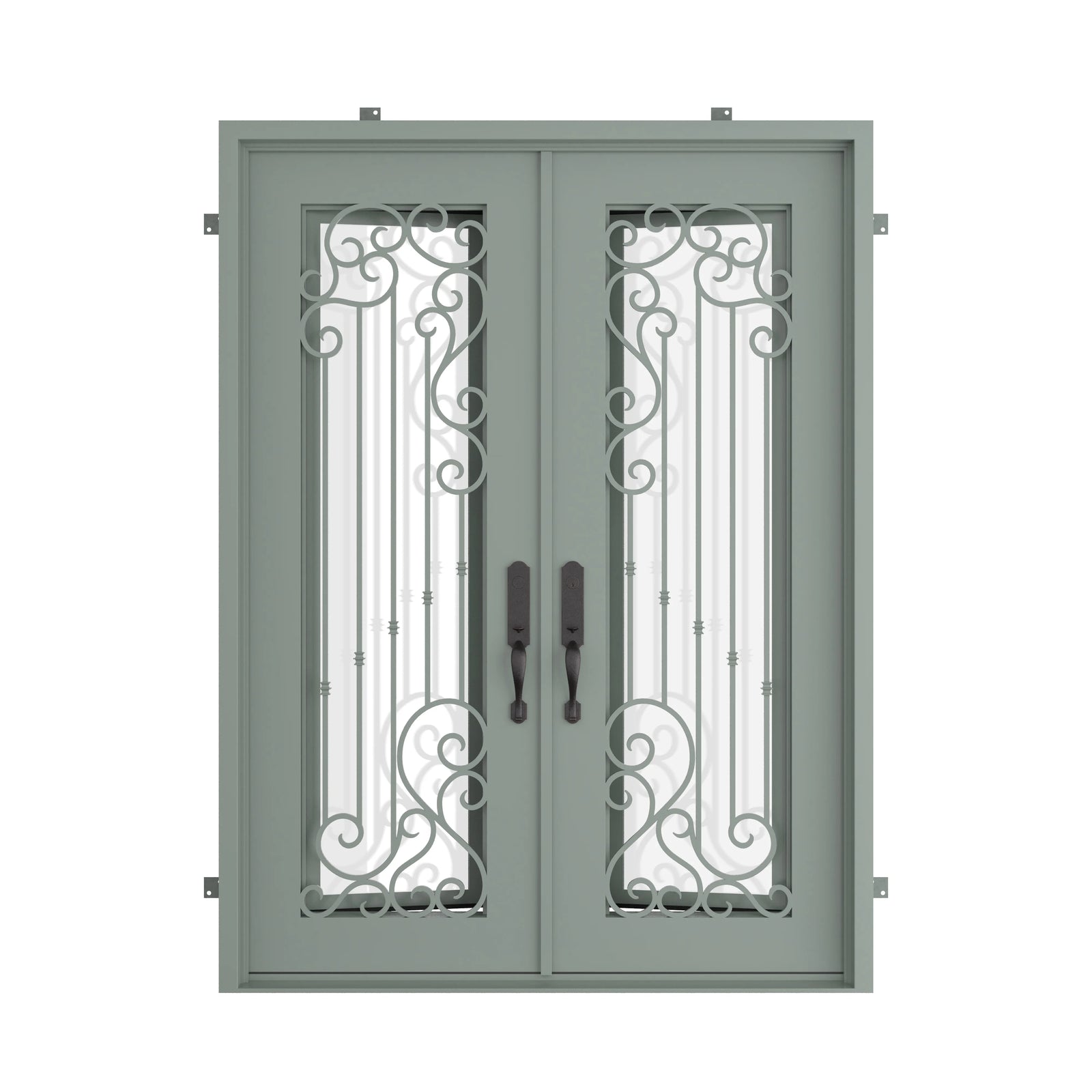 Pinkys Paris steel door, double, flat, closed