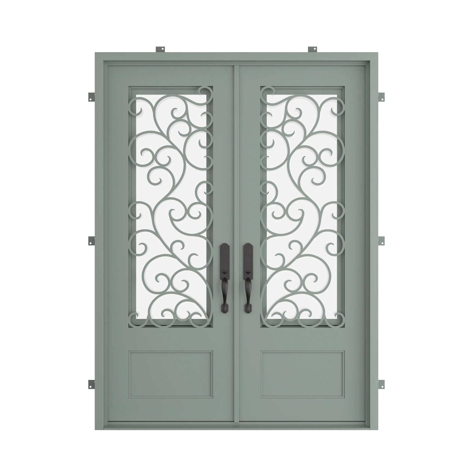 Pinkys Story steel door, double, flat, closed