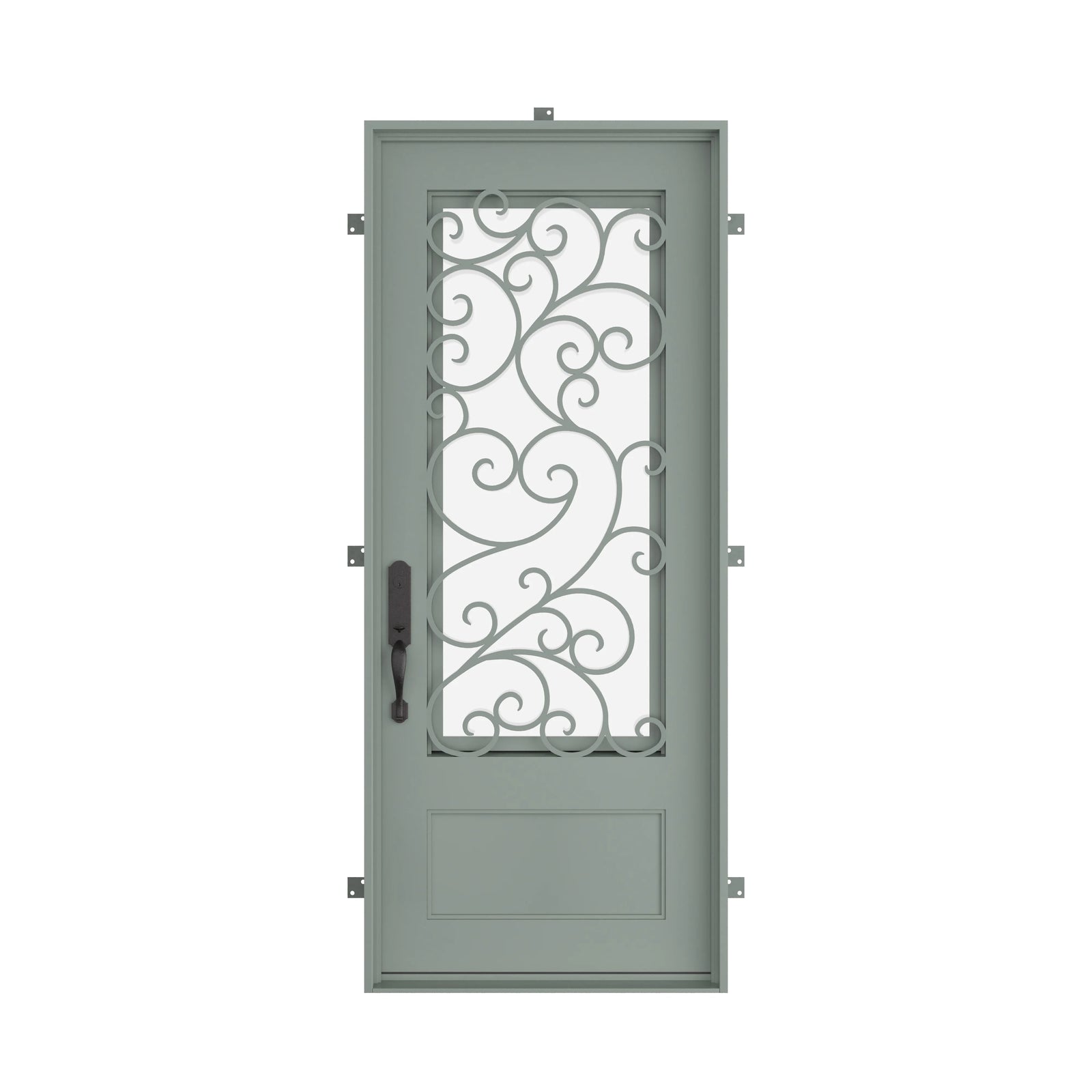 Pinkys Story steel door, single, flat, closed